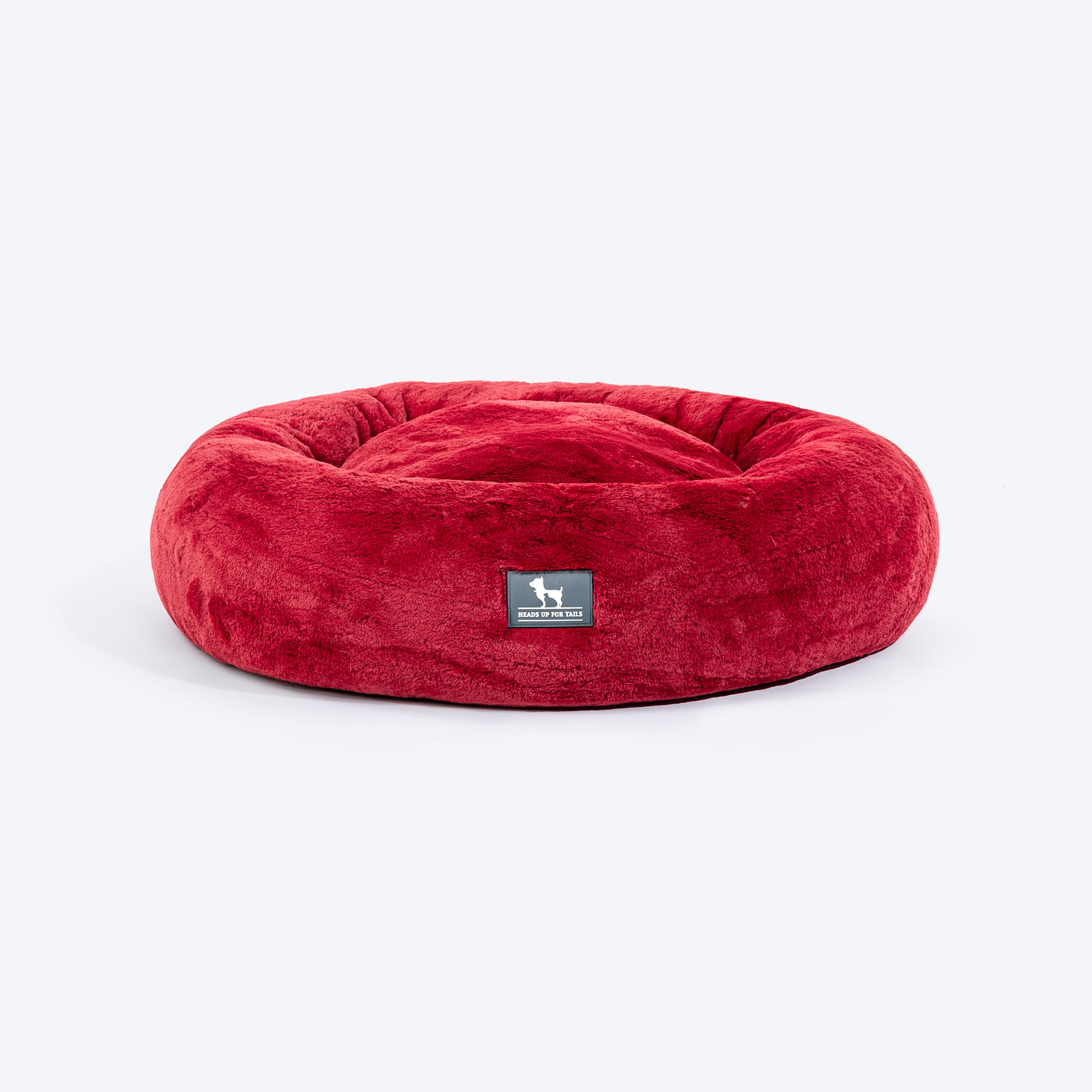 HUFT Snuggle Sphere Donut Bed For Dog & Cat - Red - Heads Up For Tails