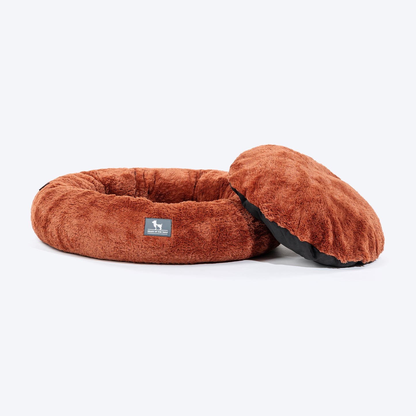 HUFT Snuggle Sphere Donut Bed For Dog & Cat - Brown - Heads Up For Tails