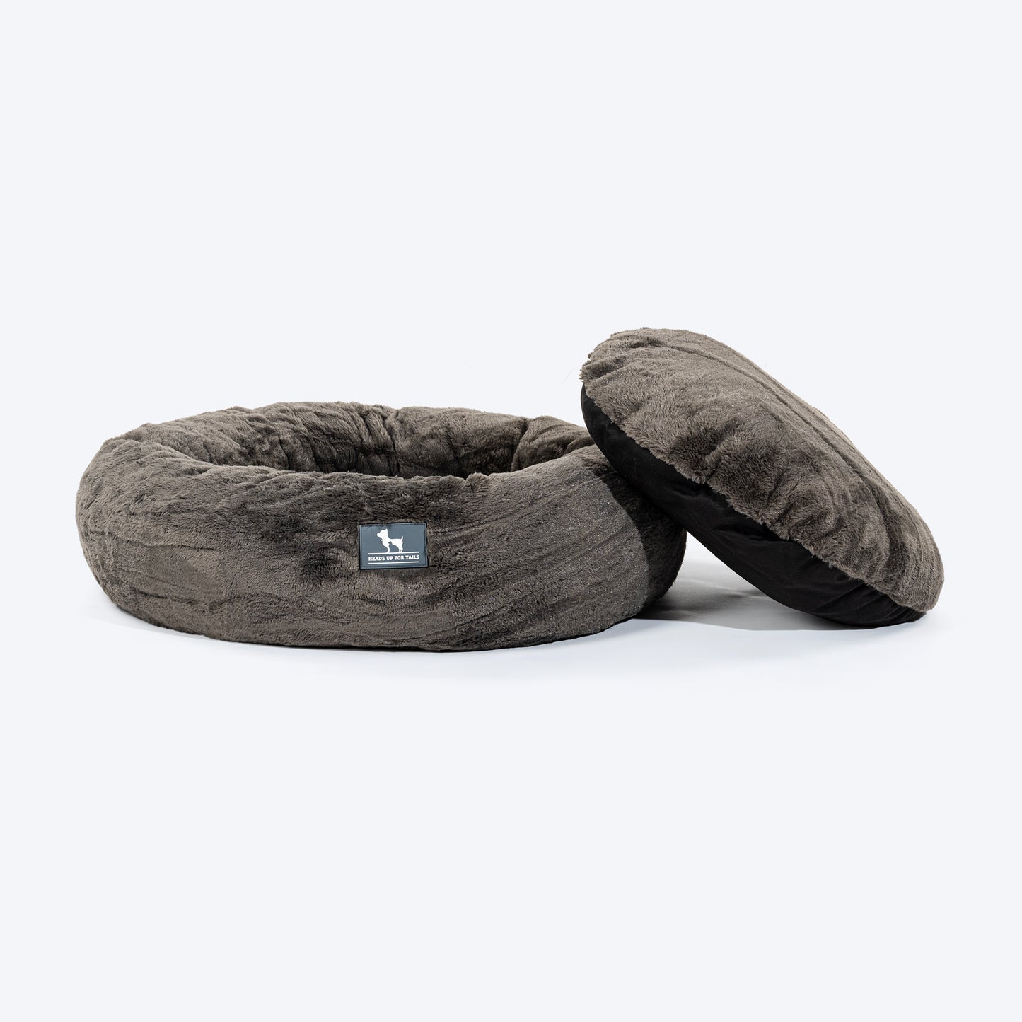 HUFT Snuggle Sphere Donut Bed For Dog & Cat - Grey - Heads Up For Tails
