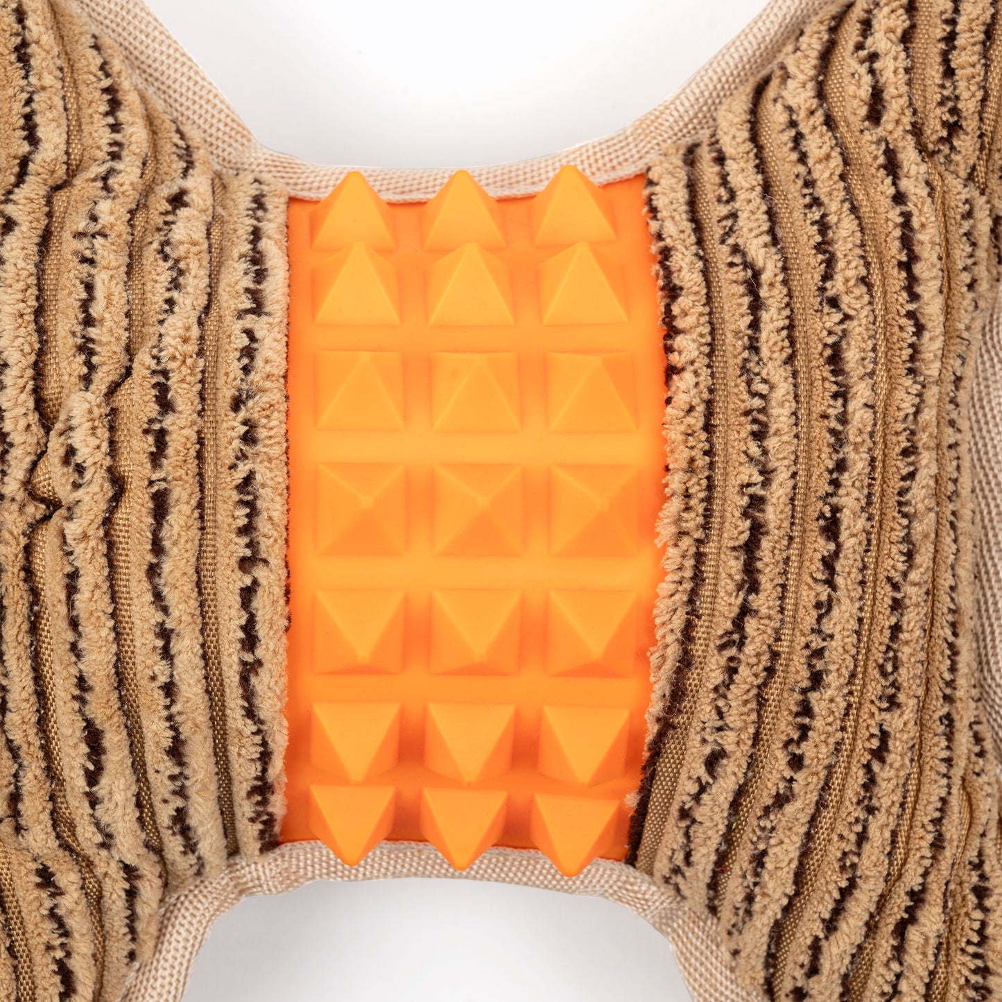 HUFT Chimpster Chew & Cuddle Squeaky Plush Toy For Dog - Tan - Heads Up For Tails