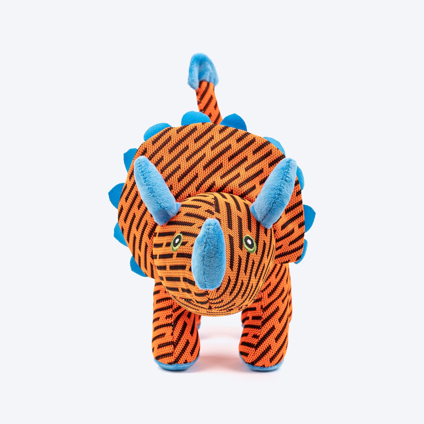 HUFT Wagosaurus Squeaky Plush Toy For Dog - Orange - Heads Up For Tails