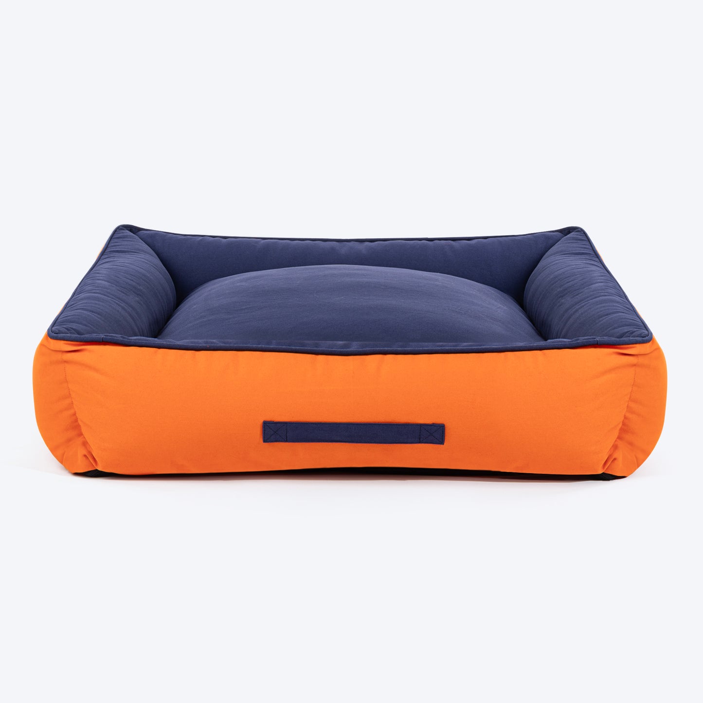 HUFT Classic Lounger Dog Bed - Orange & Blue - Heads Up For Tails