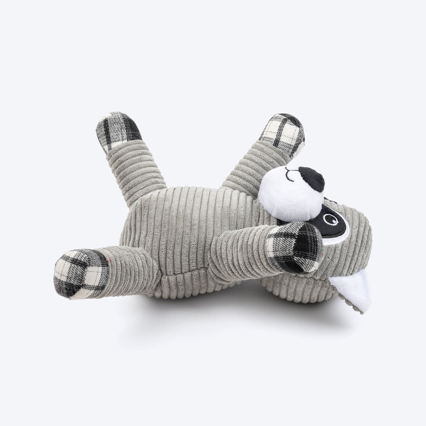 HUFT Bucky Beaver Squeaky Plush Toy For Dog - Grey - Heads Up For Tails