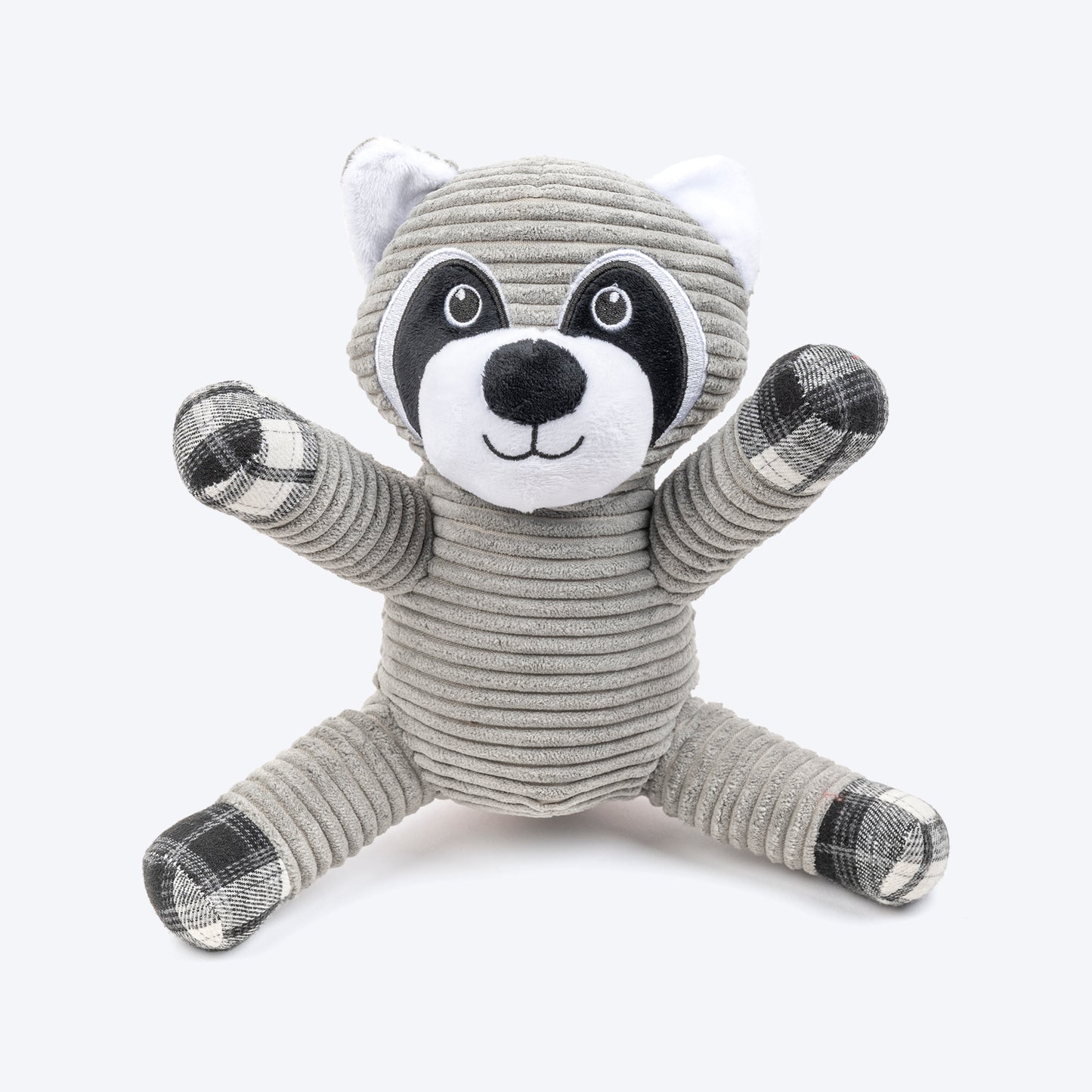 HUFT Bucky Beaver Squeaky Plush Toy For Dog - Grey - Heads Up For Tails
