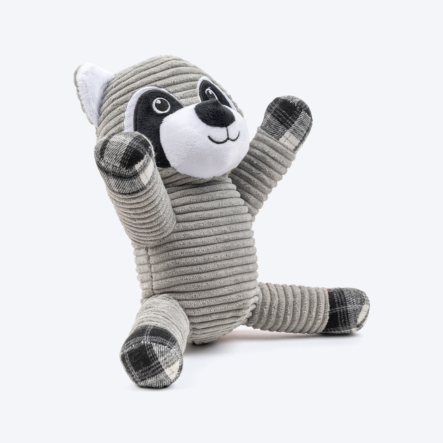 HUFT Bucky Beaver Squeaky Plush Toy For Dog - Grey - Heads Up For Tails