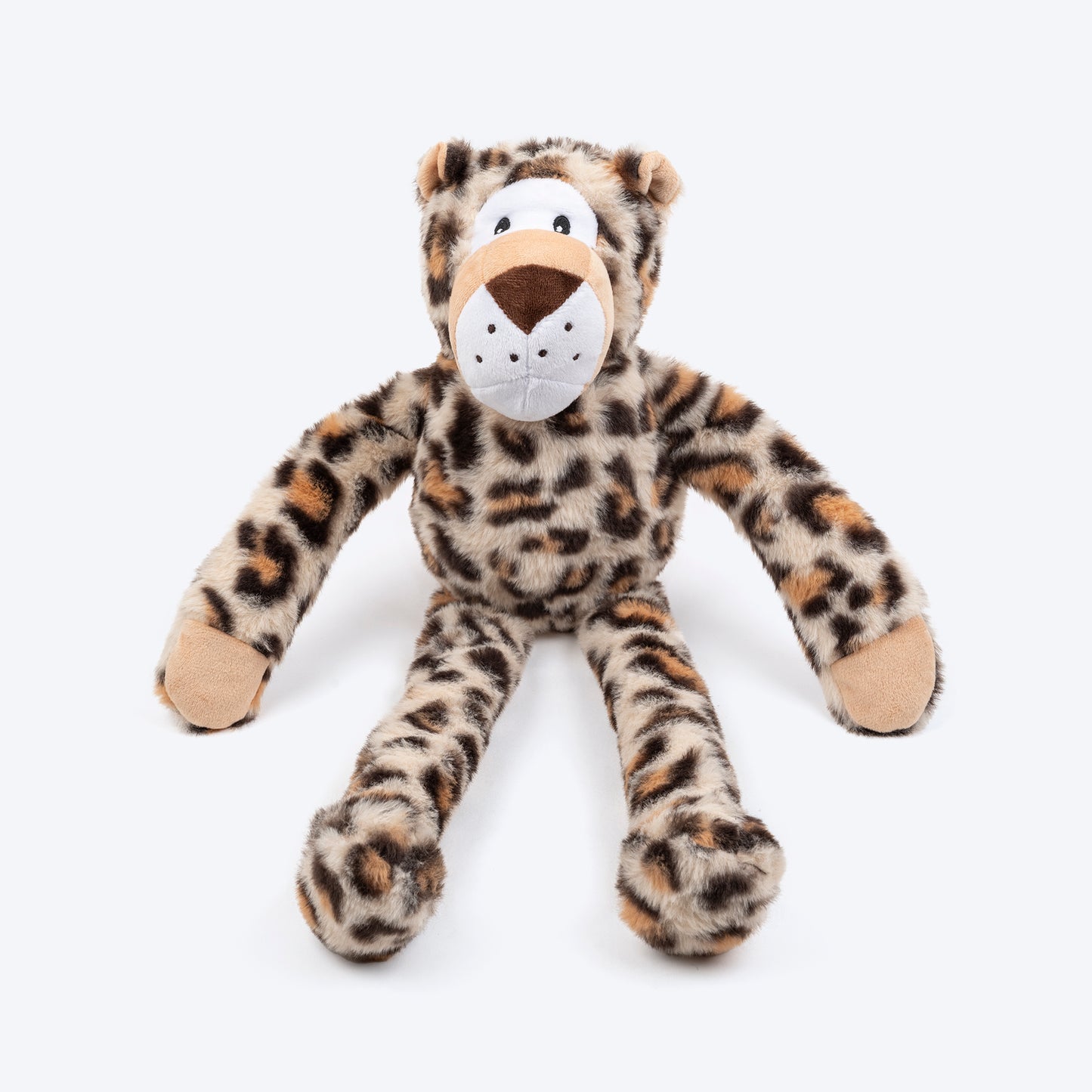 HUFT Leo Leopard Squeaky Plush Toy For Dog - Beige - Heads Up For Tails