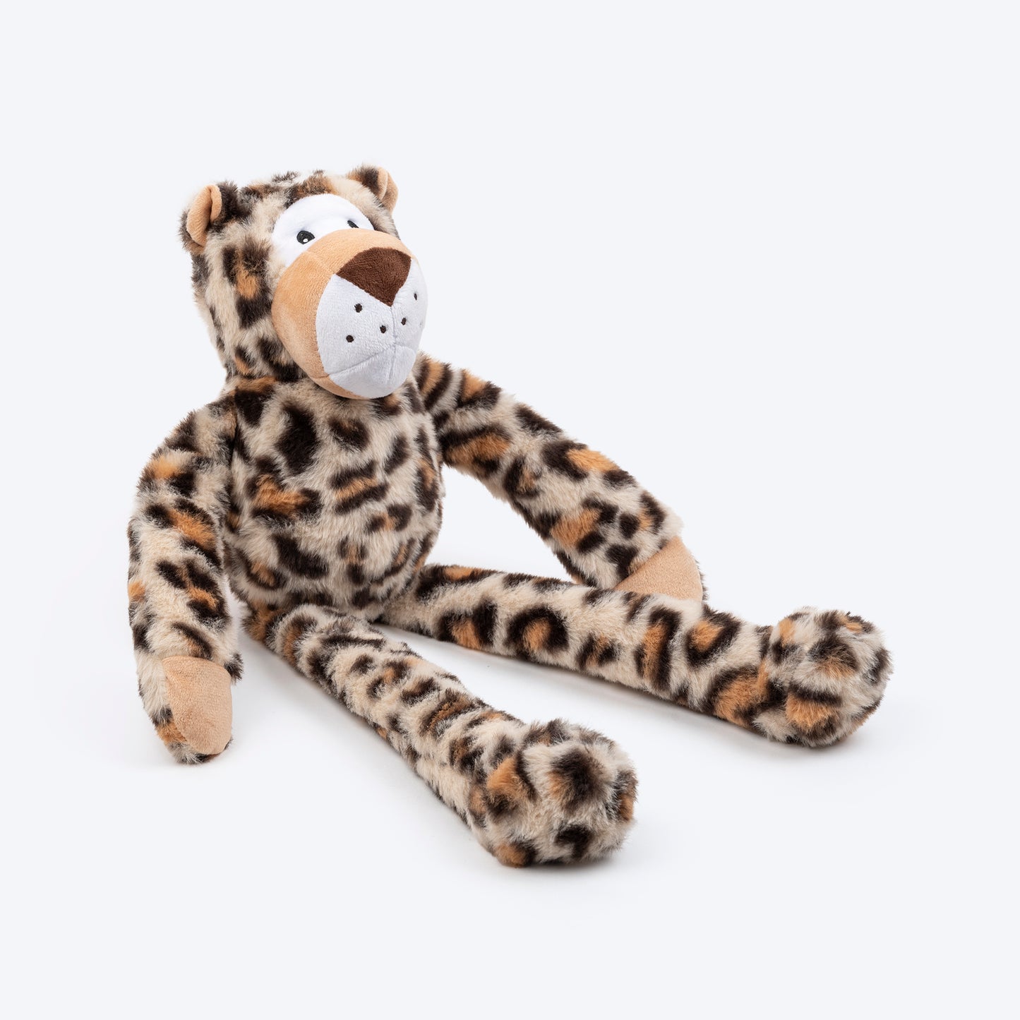 HUFT Leo Leopard Squeaky Plush Toy For Dog - Beige - Heads Up For Tails