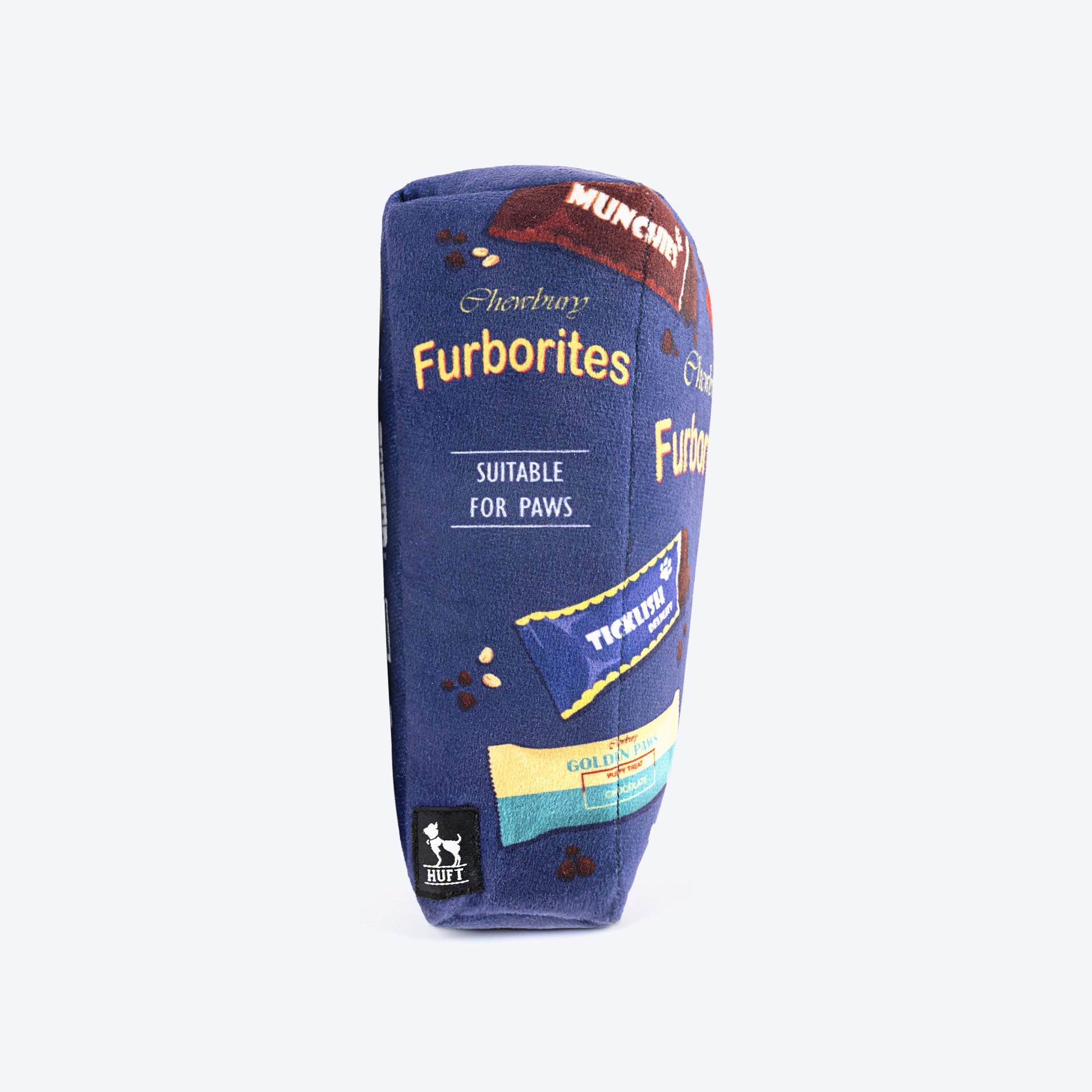 HUFT Furborites Crinkly Plush Toy For Dog - Navy Blue - Heads Up For Tails