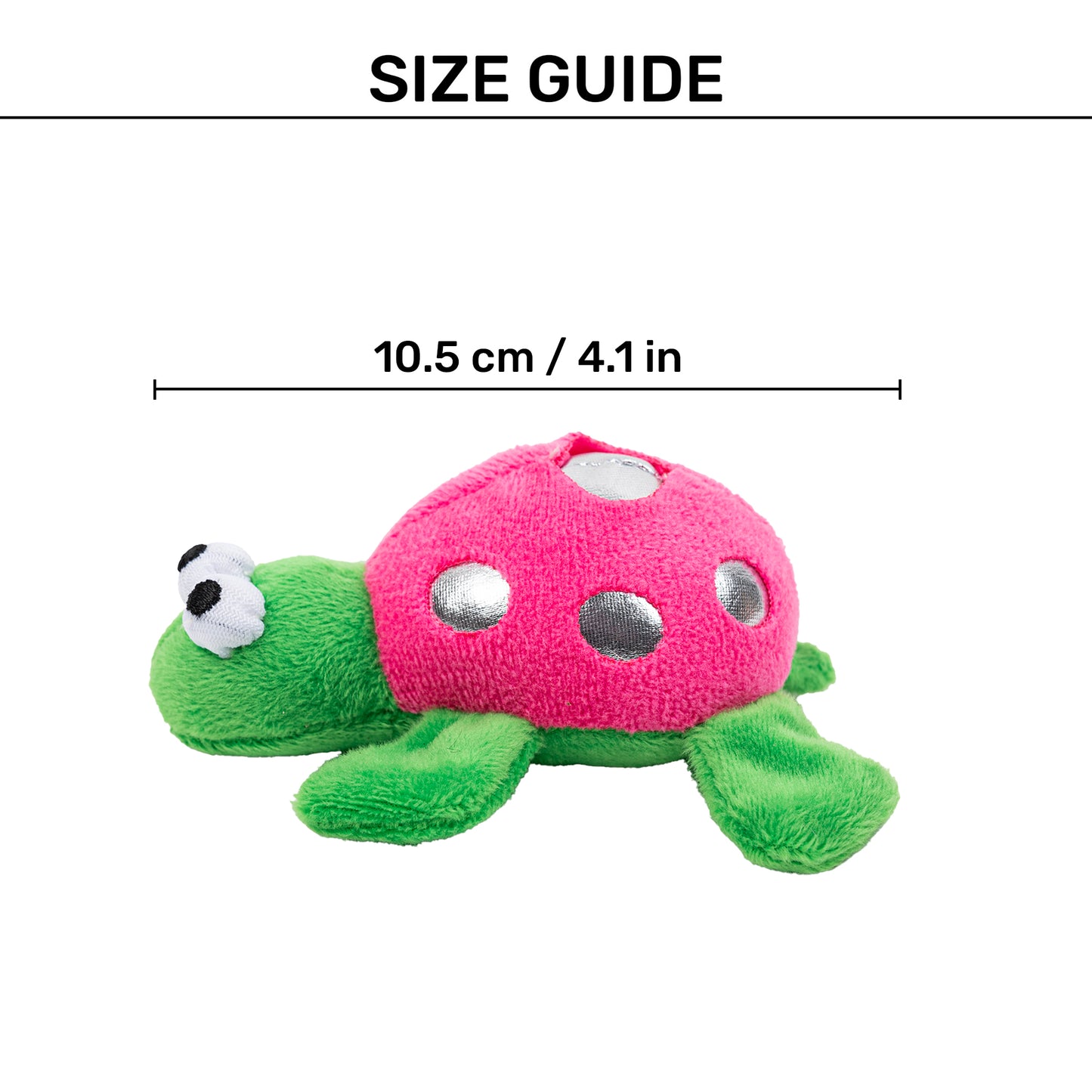 HUFT Shelly The Turtle Plush Toy With Catnip For Cat - Green & Pink - Heads Up For Tails