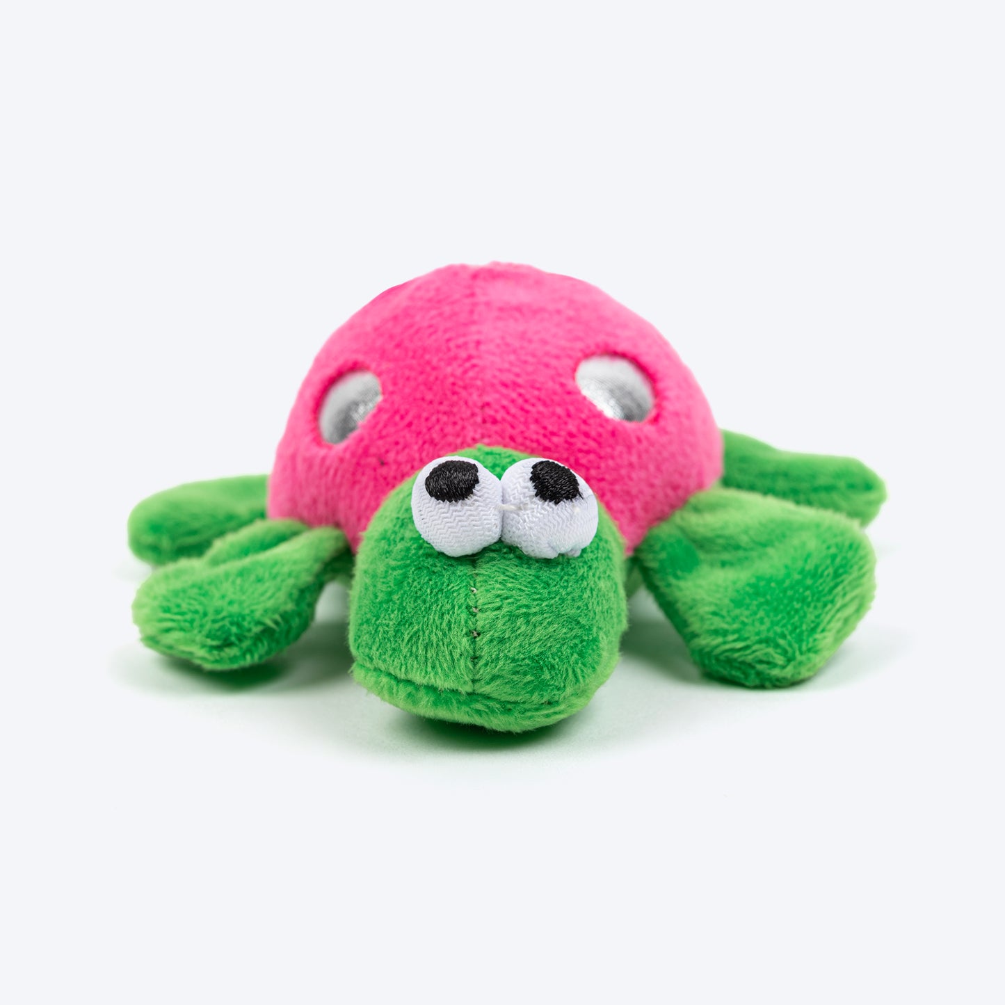 HUFT Shelly The Turtle Plush Toy With Catnip For Cat - Green & Pink - Heads Up For Tails