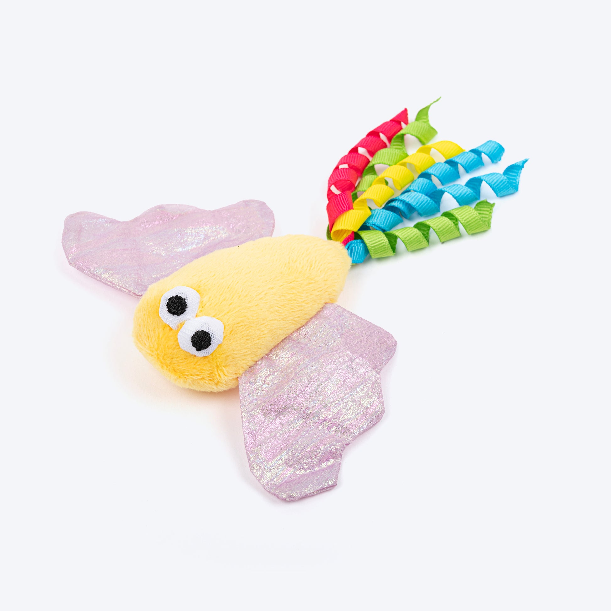 HUFT Mister Flutter Plush Toy With Catnip For Cat - Multicolor - Heads Up For Tails