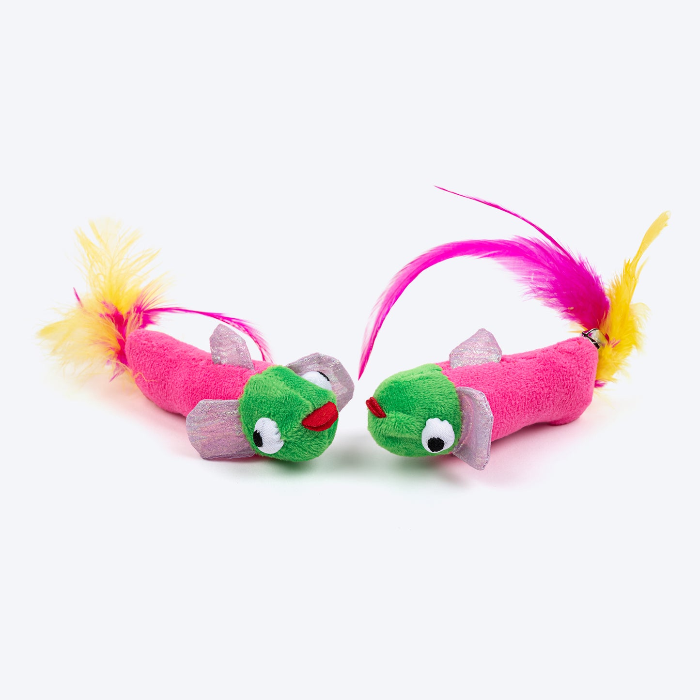 HUFT Fish Tales Plush Toy With Catnip For Cat - Multicolor - Set Of 2 - Heads Up For Tails