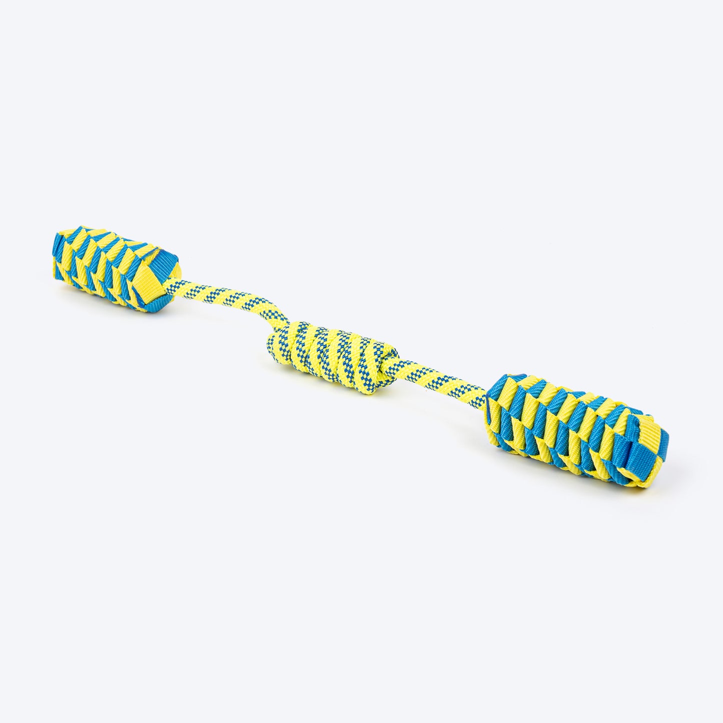 TLC Tug Loop Rope Toy For Dog - Blue & Yellow - Heads Up For Tails