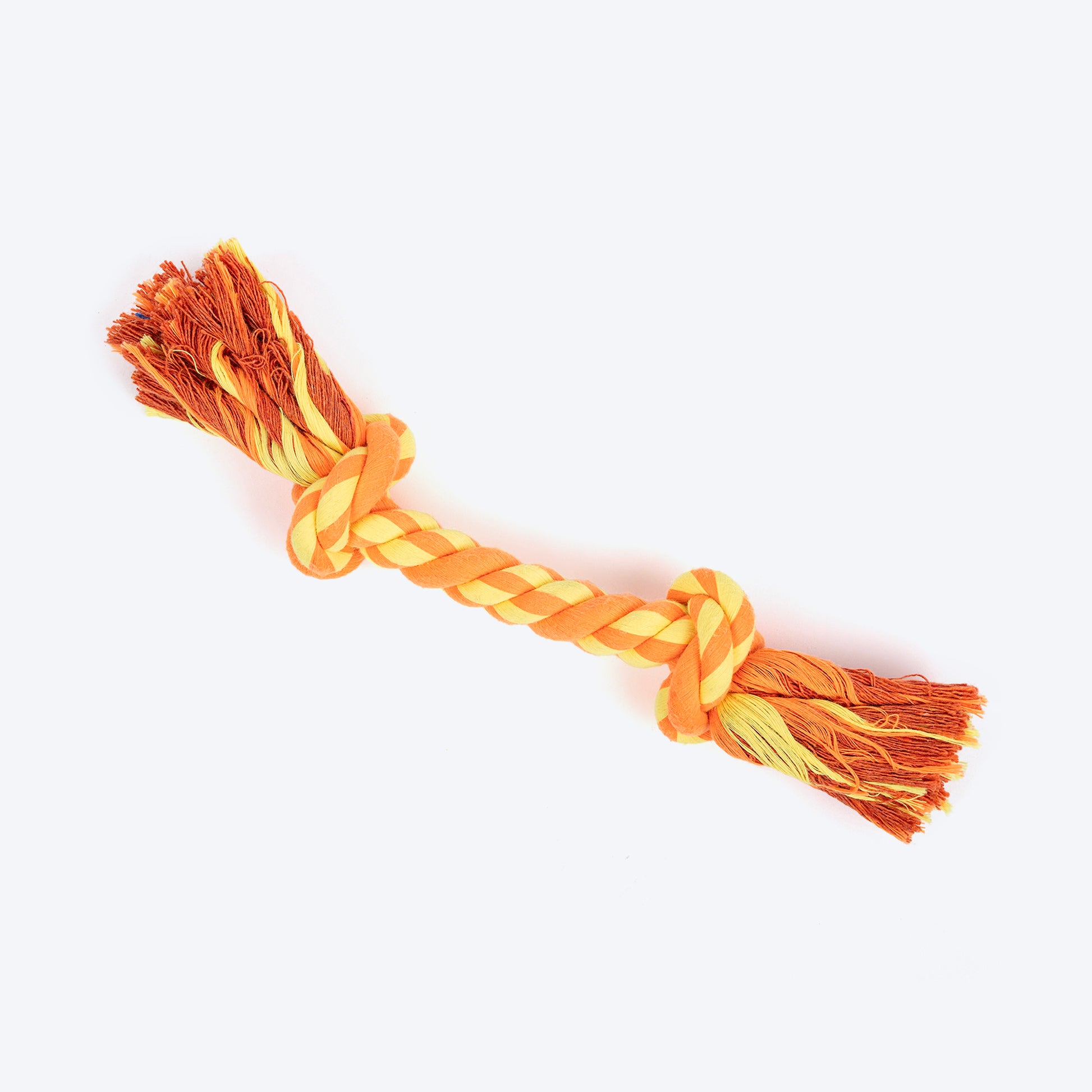 TLC Mighty Tug Rope Toy For Dog - Orange & Yellow - Heads Up For Tails