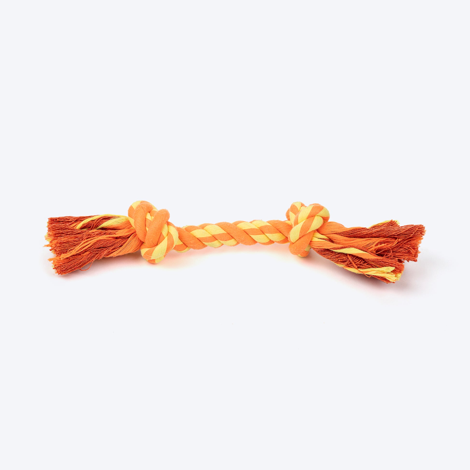 TLC Mighty Tug Rope Toy For Dog - Orange & Yellow - Heads Up For Tails