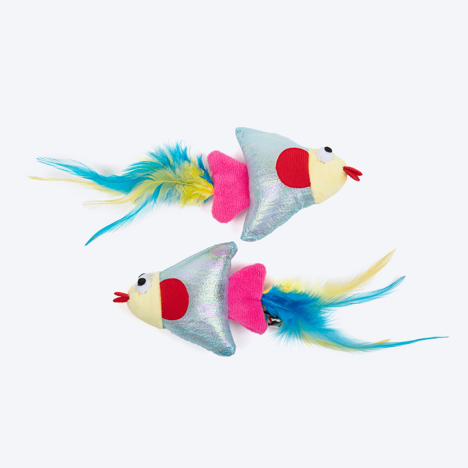 HUFT Chipper Chirpers Plush Toy With Catnip For Cat - Multicolor - Set Of 2 - Heads Up For Tails