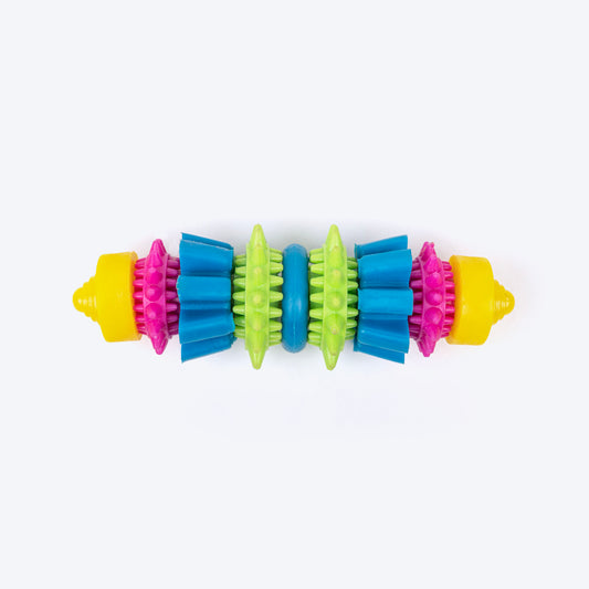 TLC Spiky Chomp Chew Toy For Dog - Multicolor - Heads Up For Tails