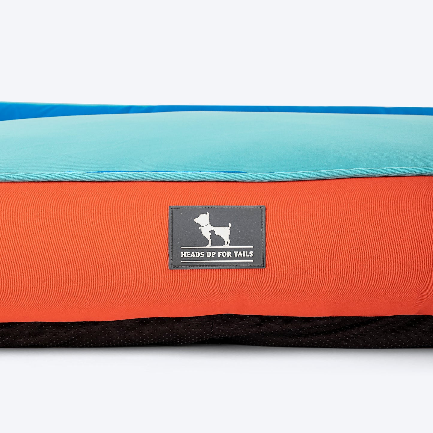 HUFT Classic Lounger Dog Bed - Coral & Imperial Blue - Heads Up For Tails