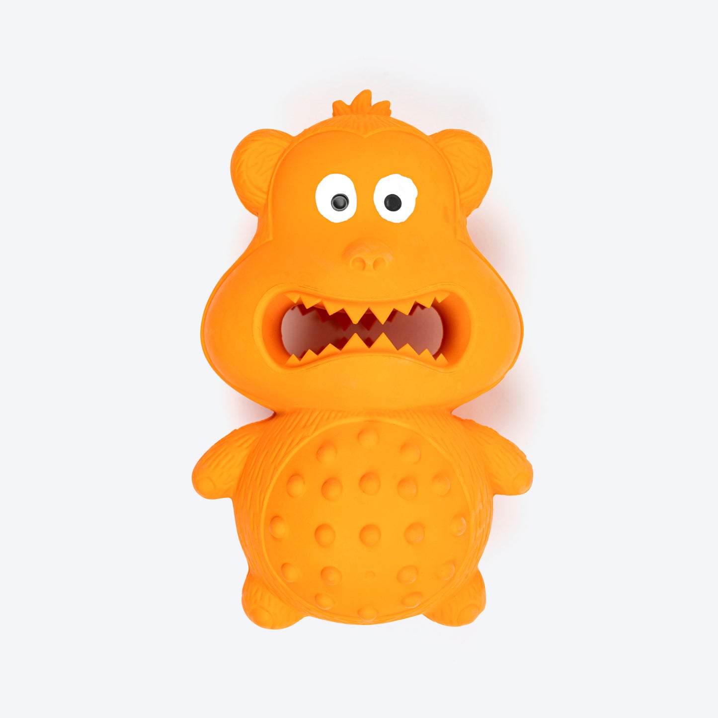 HUFT Yappie Monkie Squeaky Chew Toy For Dog - Orange - Heads Up For Tails