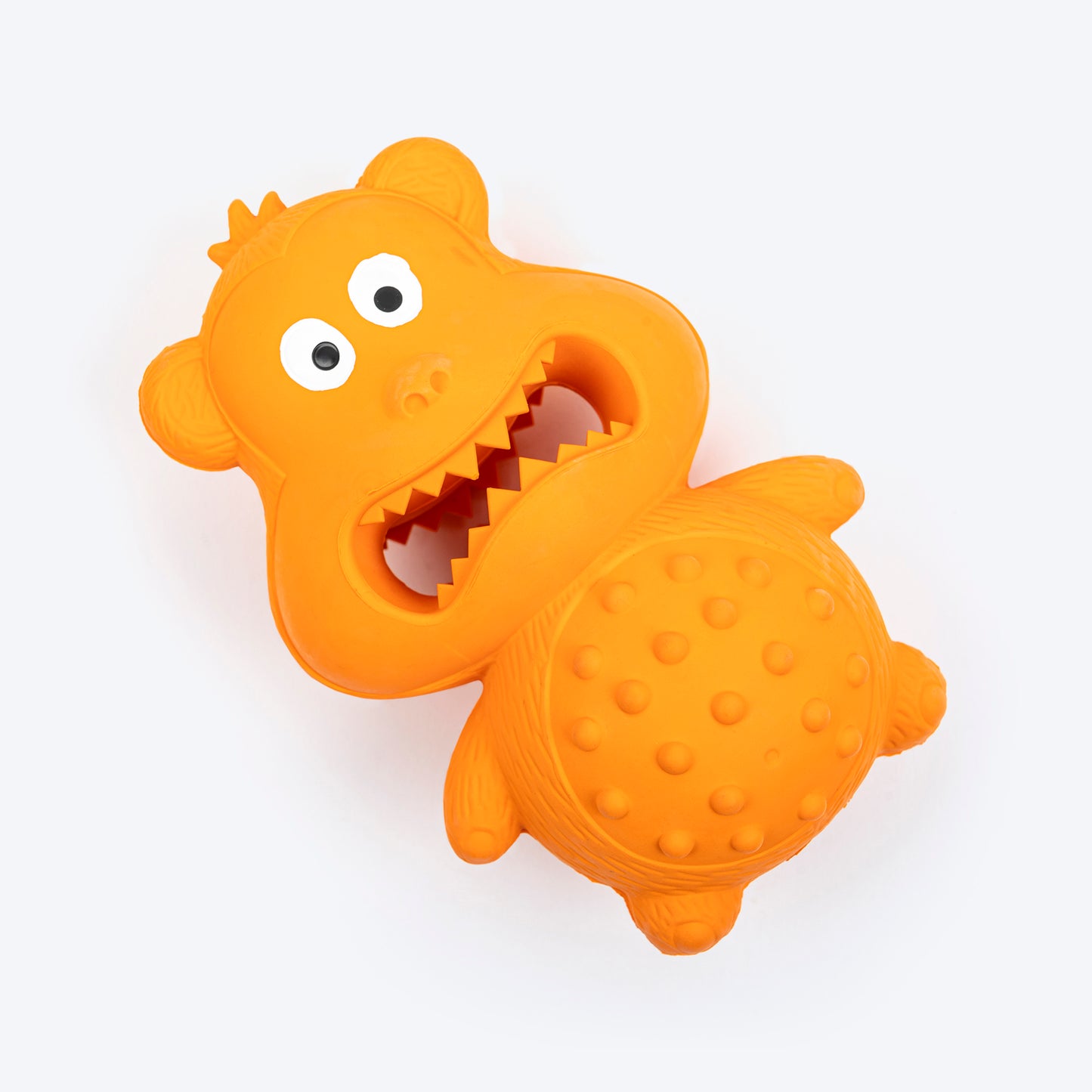 HUFT Yappie Monkie Squeaky Chew Toy For Dog - Orange - Heads Up For Tails