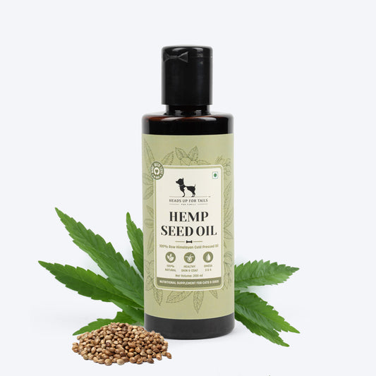 HUFT Cold Pressed Hemp Seed Oil For Dogs and Cats - 200 ml - Heads Up For Tails