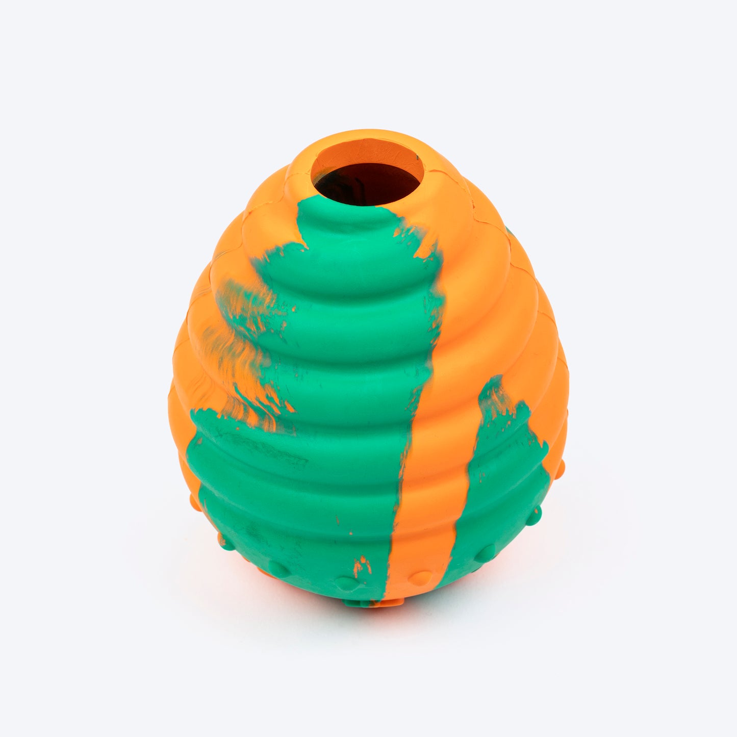 HUFT Colour Pop Ball Chew Toy For Dog - Green & Orange - Heads Up For Tails