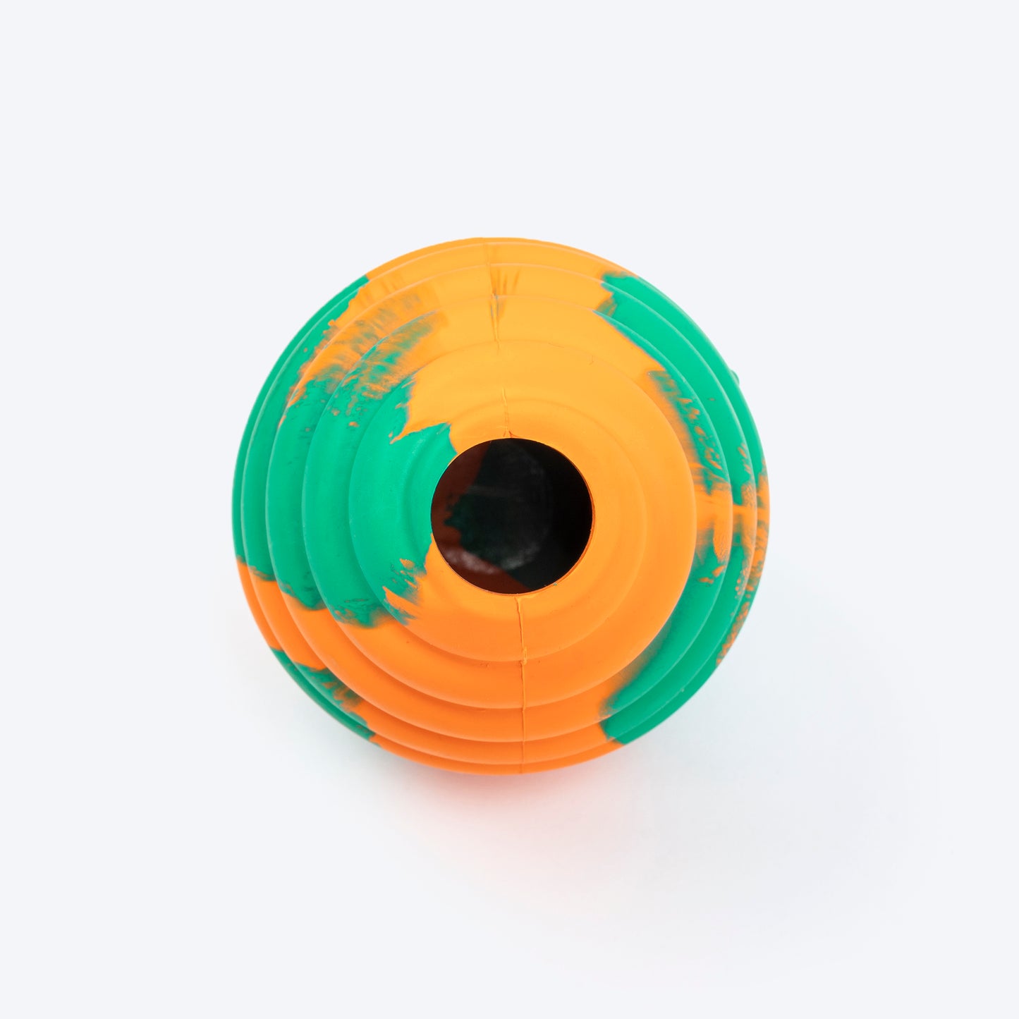 HUFT Colour Pop Ball Chew Toy For Dog - Green & Orange - Heads Up For Tails