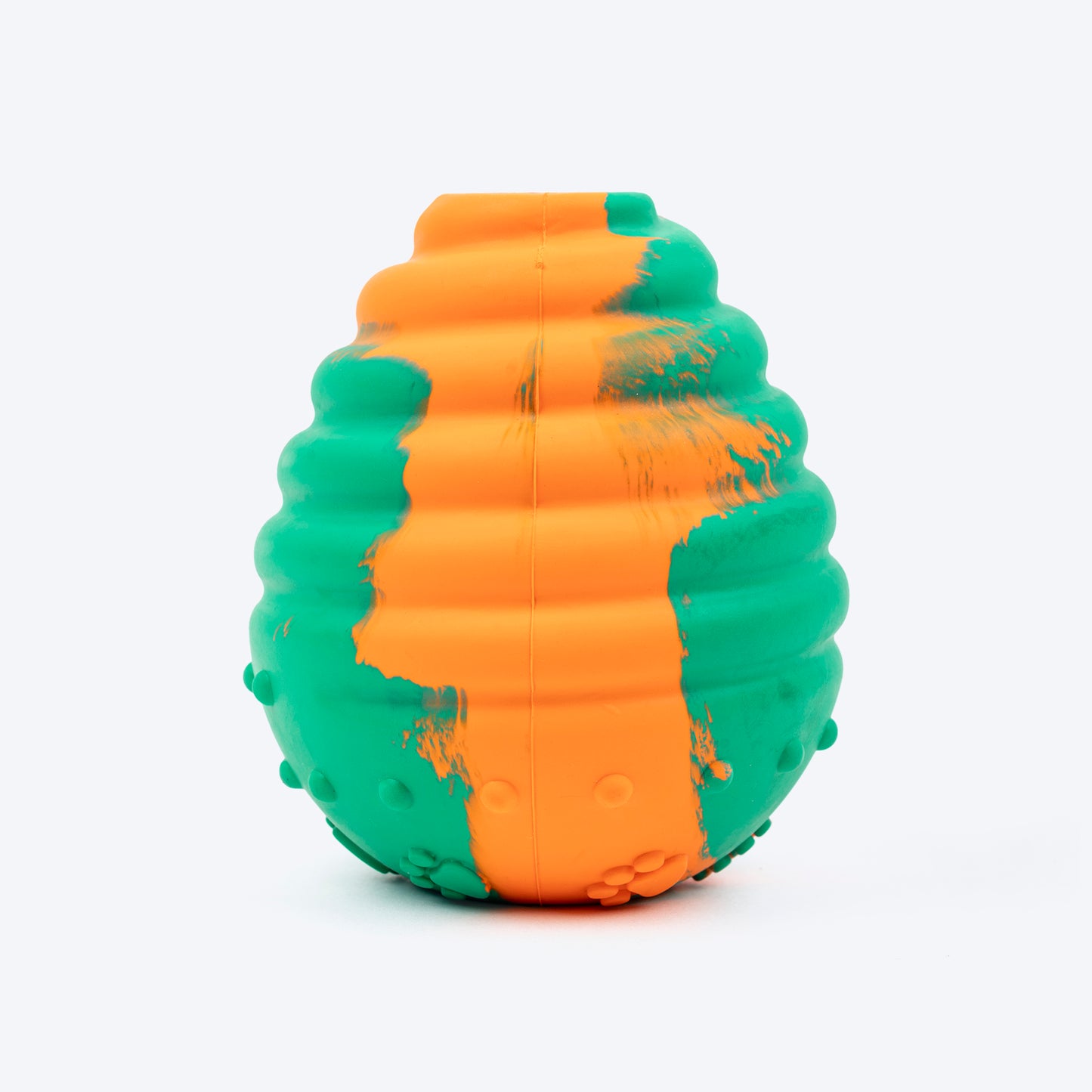 HUFT Colour Pop Ball Chew Toy For Dog - Green & Orange - Heads Up For Tails