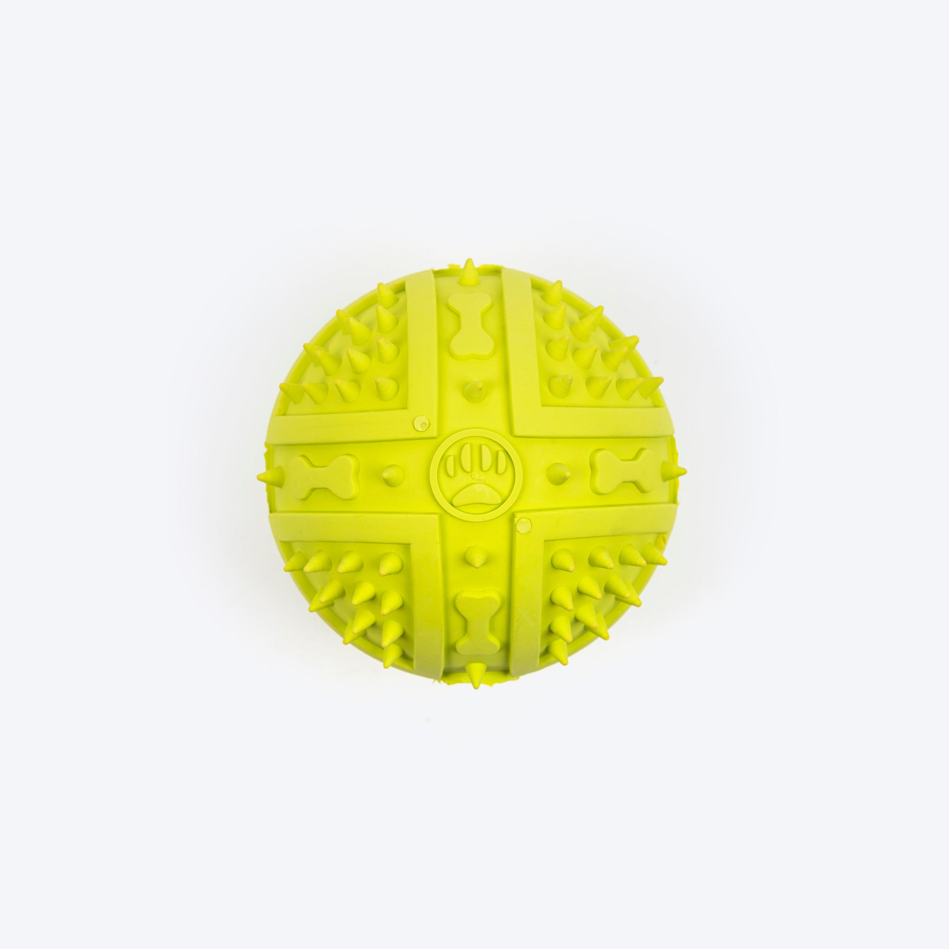 TLC Textured Ball Squeaky Chew Toy For Dog - Green - Heads Up For Tails