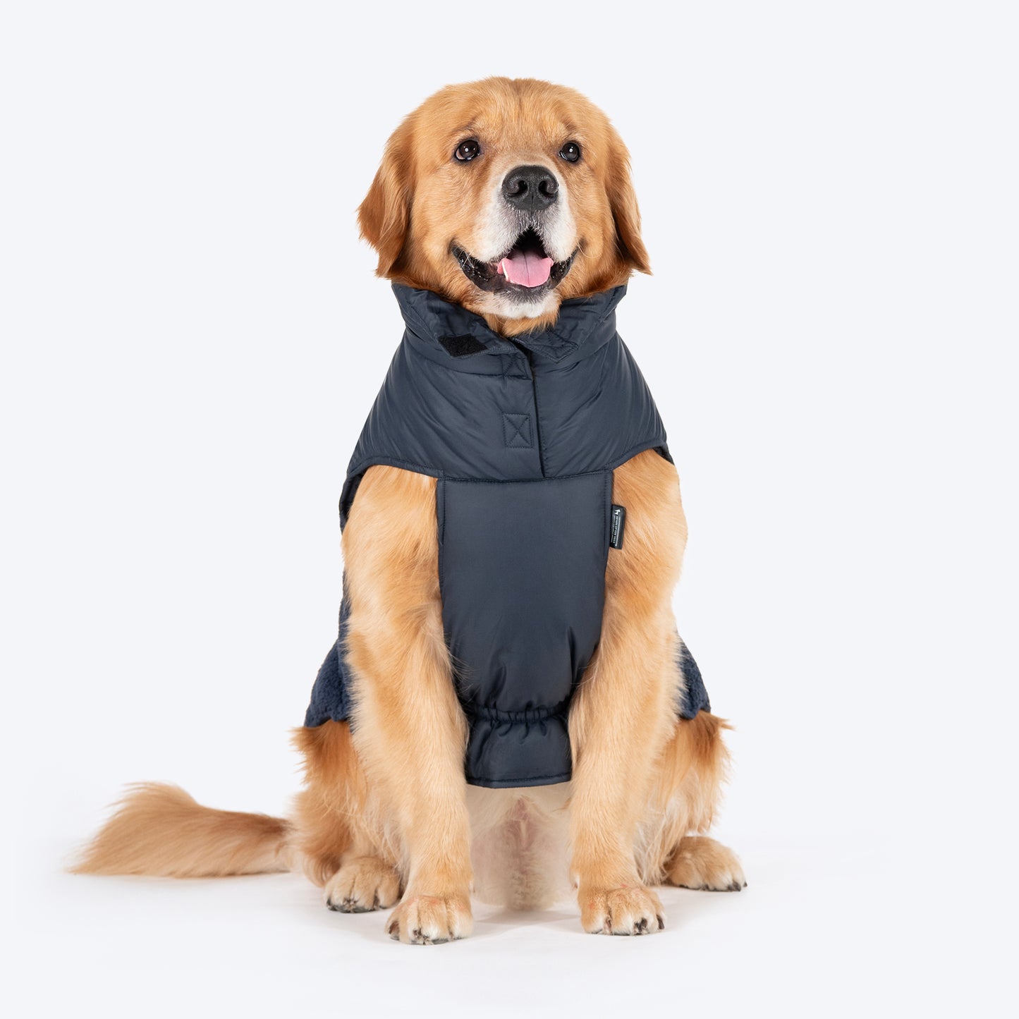 HUFT Cozy Snuggles Puffer Fur Dog Jacket - Navy Blue - Heads Up For Tails