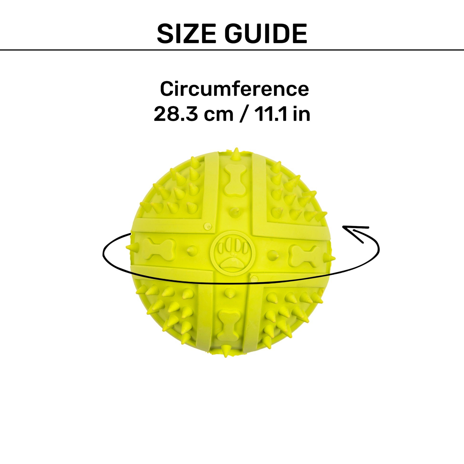 TLC Textured Ball Squeaky Chew Toy For Dog - Green - Heads Up For Tails