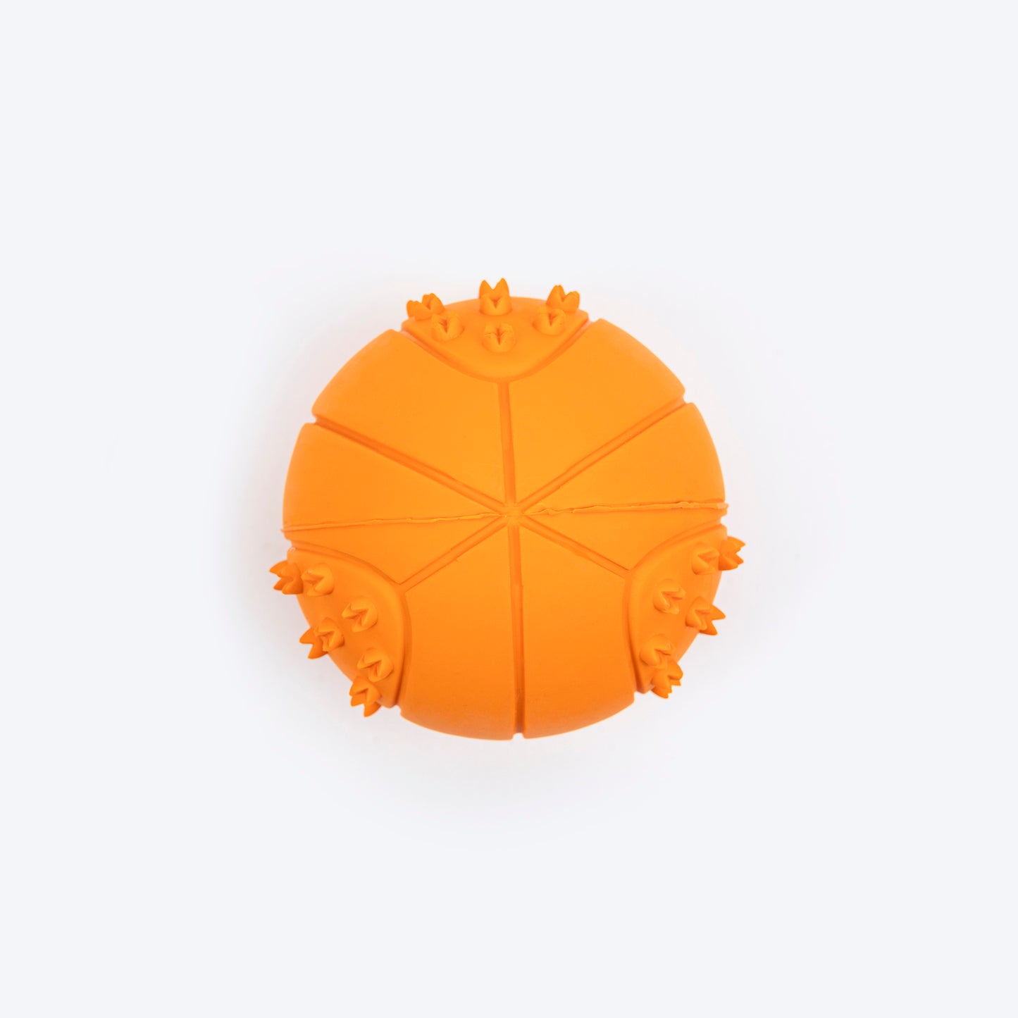 TLC Textured Ball Squeaky Chew Toy For Dog - Orange - Heads Up For Tails