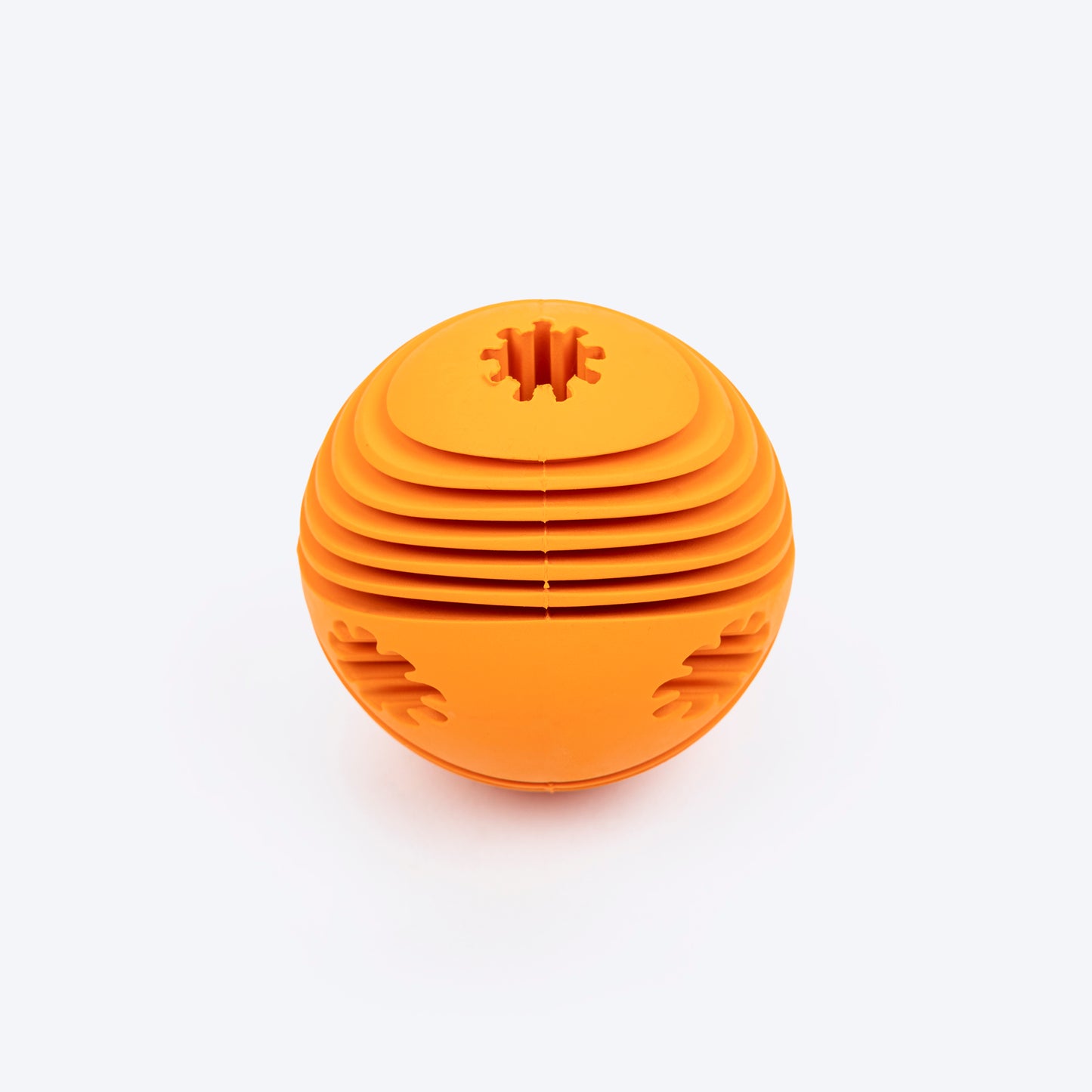 TLC Spiral Textured Ball Chew Toy For Dog - Orange - Heads Up For Tails