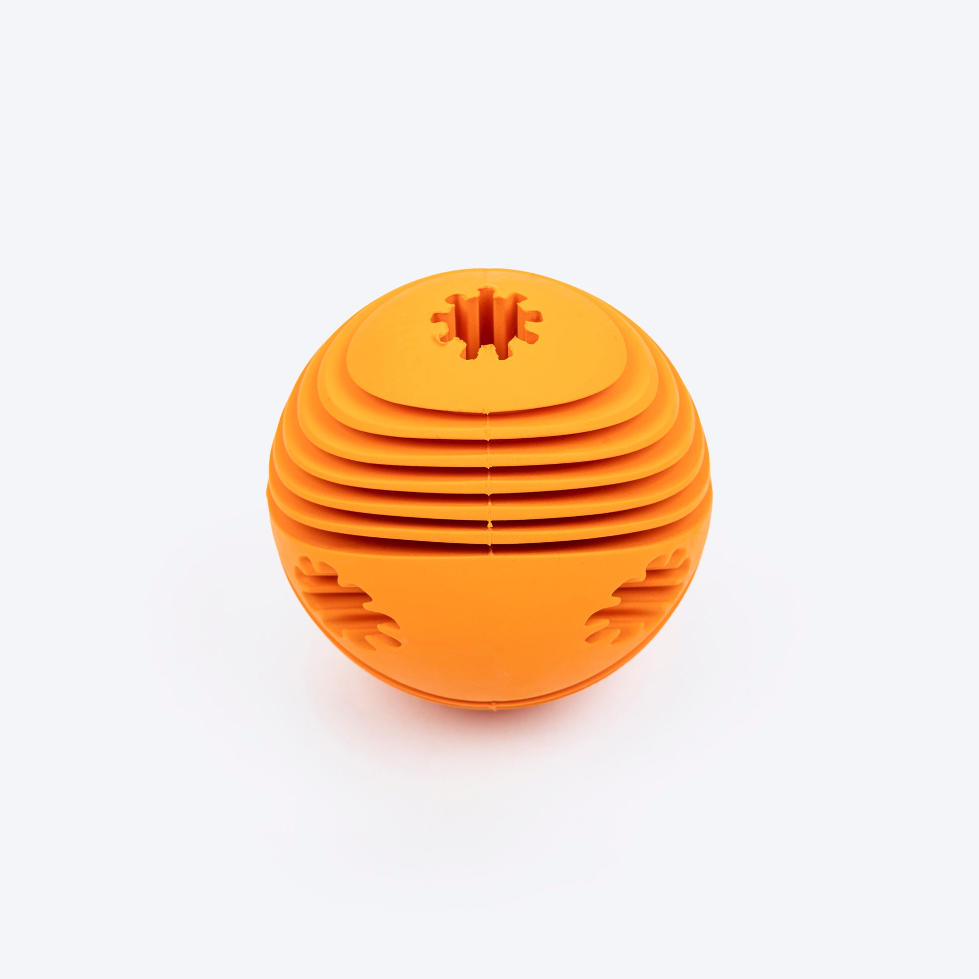 TLC Spiral Textured Ball Chew Toy For Dog - Orange - Heads Up For Tails