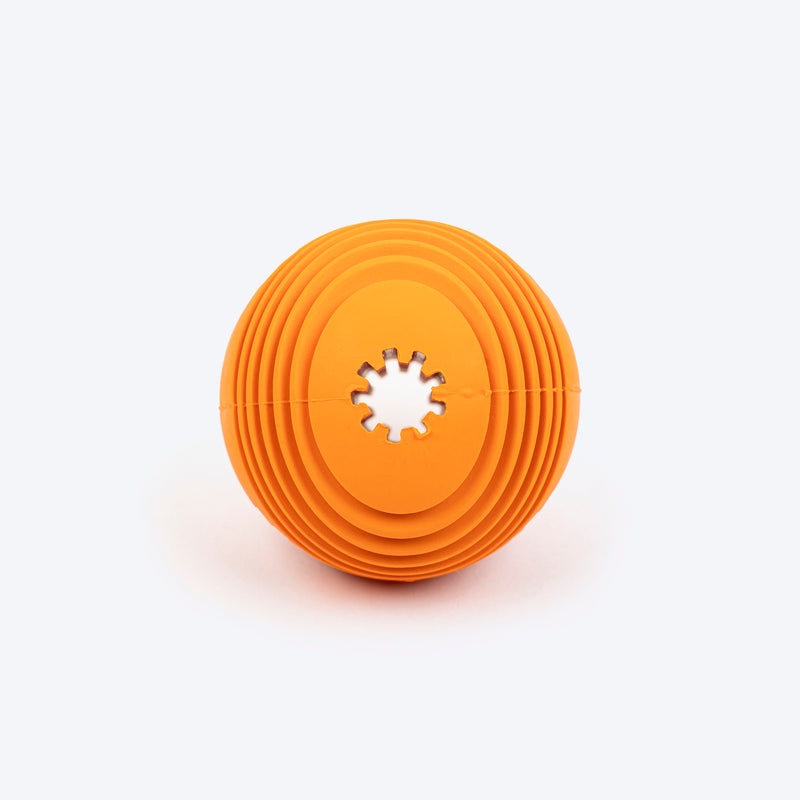TLC Spiral Textured Ball Chew Toy For Dog - Orange - Heads Up For Tails