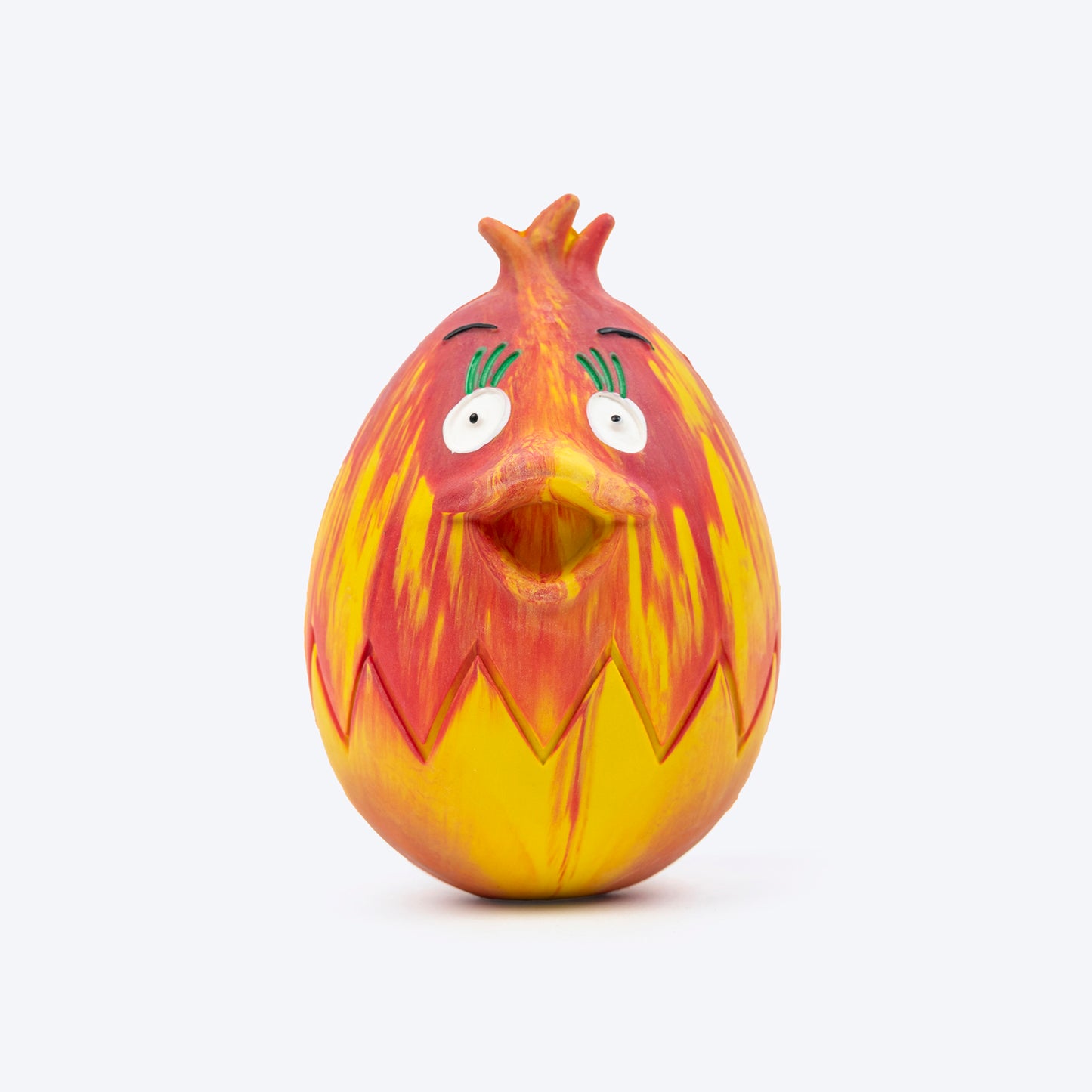 HUFT Baller Birdies Squeaky Chew Toy For Dog - Red & Yellow - Heads Up For Tails