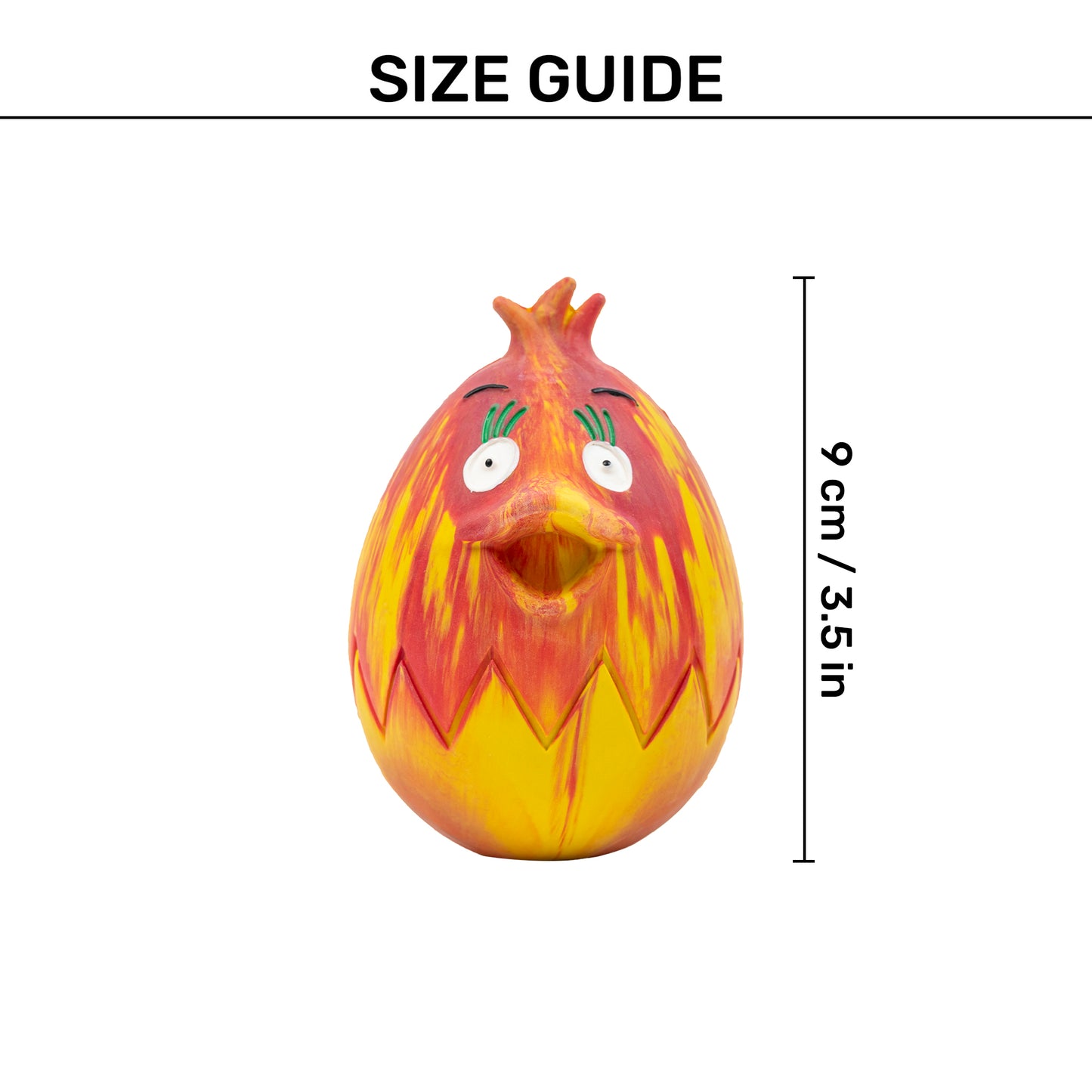 HUFT Baller Birdies Squeaky Chew Toy For Dog - Red & Yellow - Heads Up For Tails