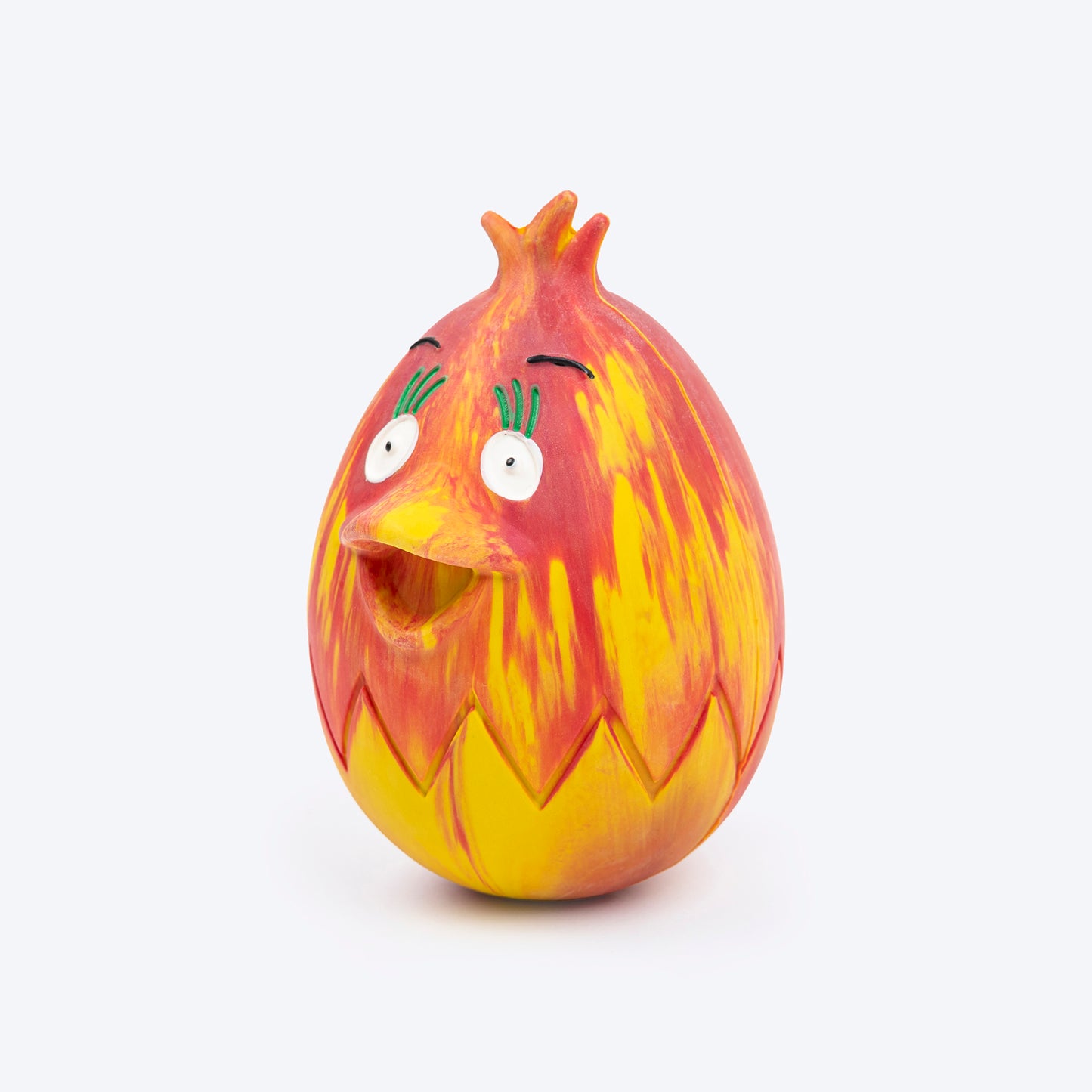 HUFT Baller Birdies Squeaky Chew Toy For Dog - Red & Yellow - Heads Up For Tails