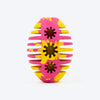 HUFT Ruff Rugby Ball Chew Toy For Dog - Pink & Yellow - Heads Up For Tails