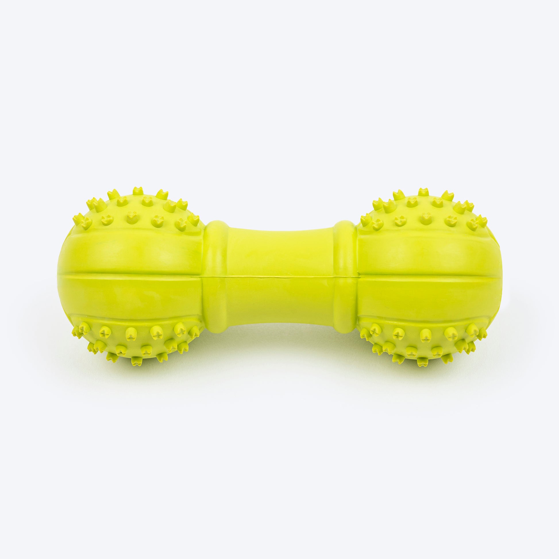 TLC Oval Textured Dumbbell Squeaky Chew Toy For Dog - Green - Heads Up For Tails