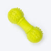 TLC Oval Textured Dumbbell Squeaky Chew Toy For Dog - Green - Heads Up For Tails