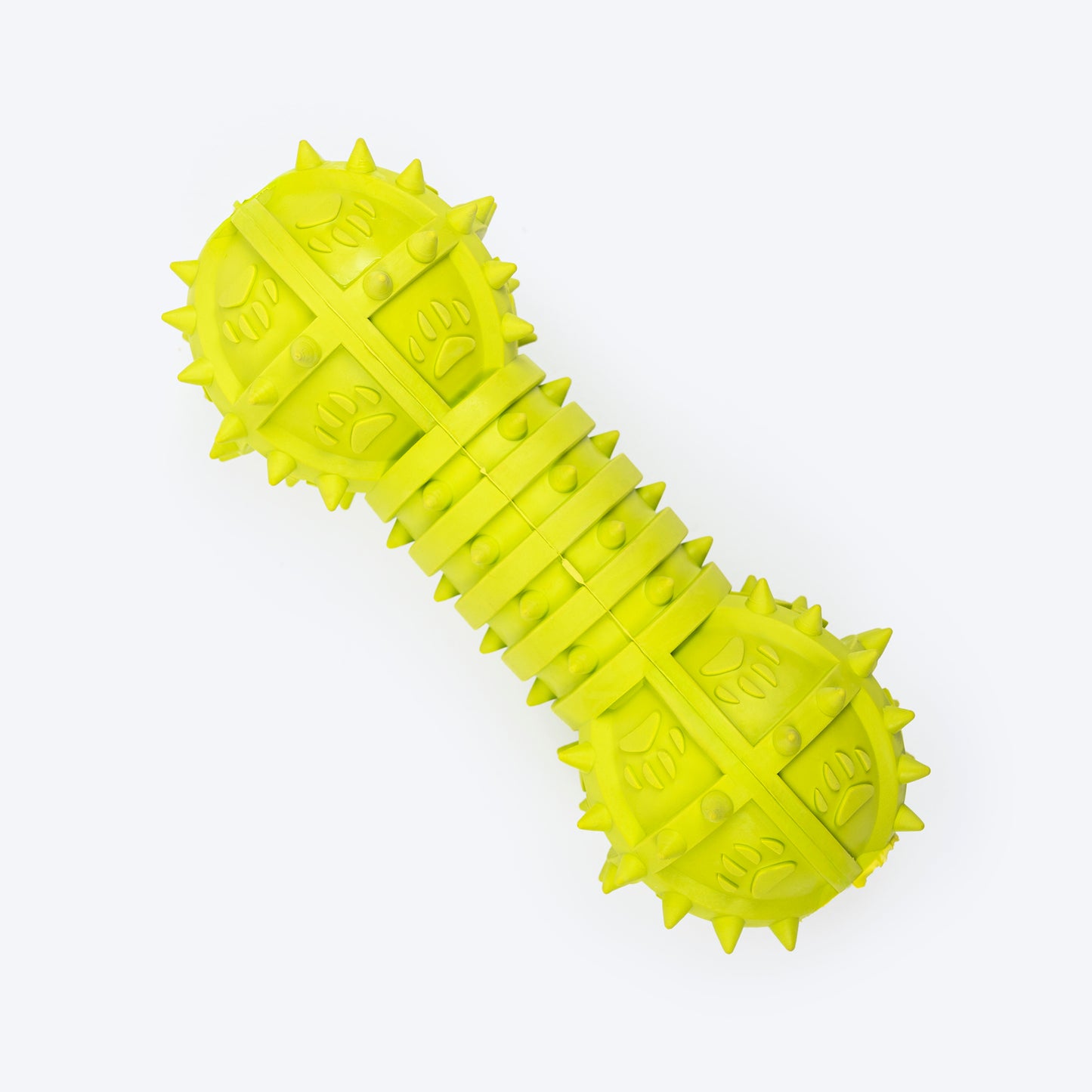 TLC Spiky Dumbbell Squeaky Chew Toy For Dog - Green - Heads Up For Tails