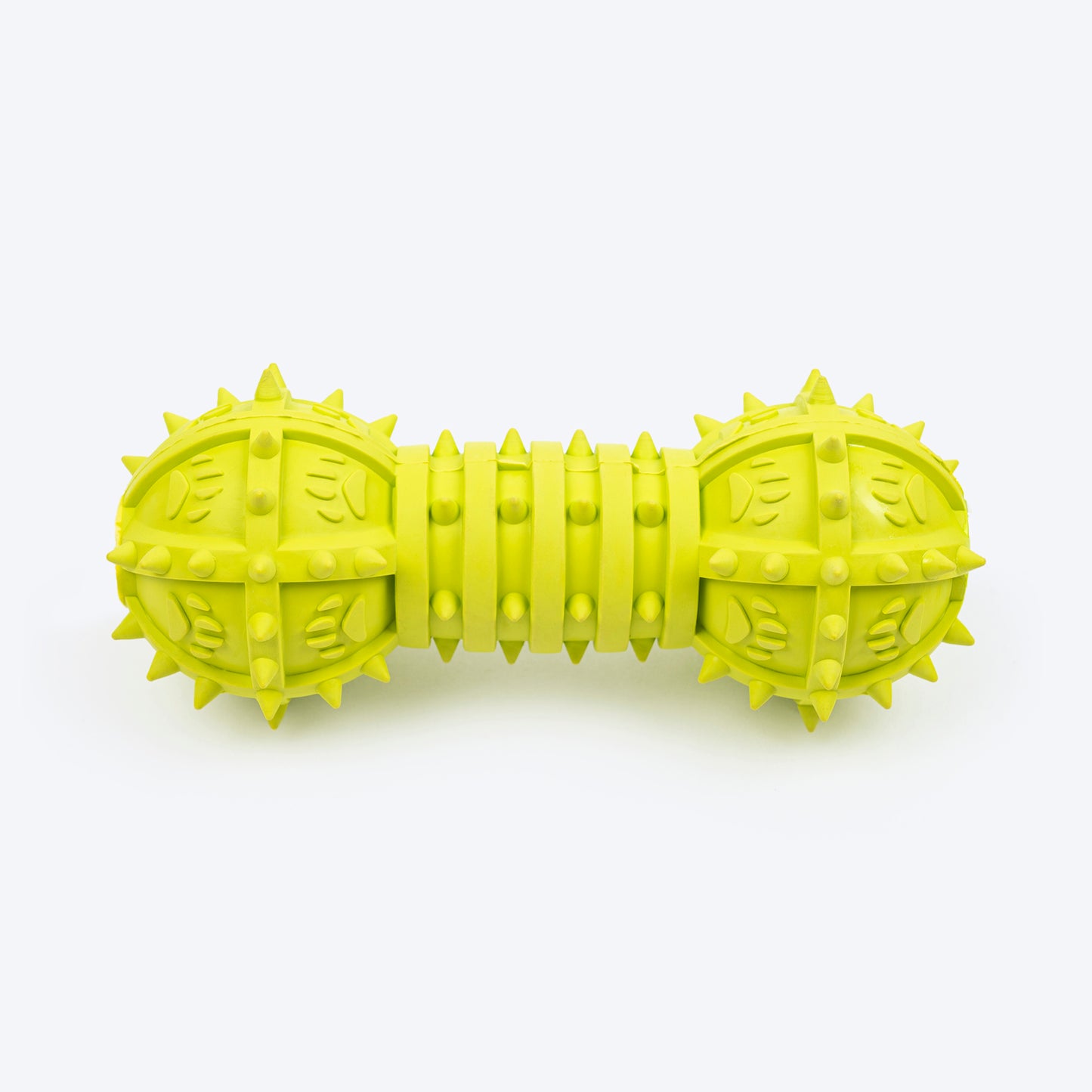 TLC Spiky Dumbbell Squeaky Chew Toy For Dog - Green - Heads Up For Tails