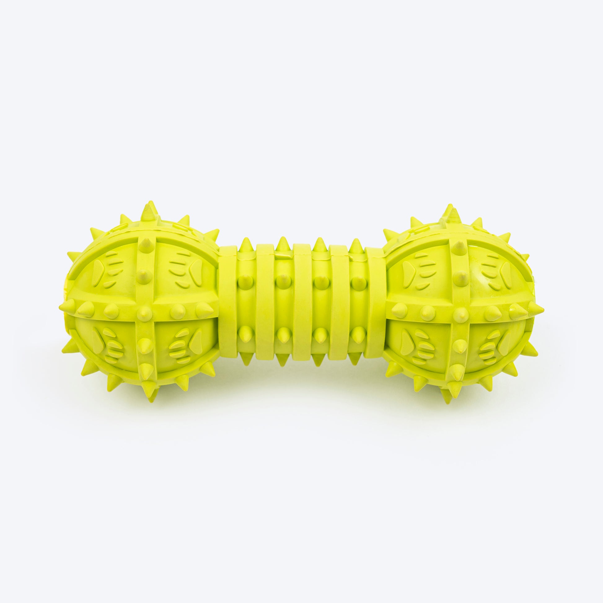 TLC Spiky Dumbbell Squeaky Chew Toy For Dog - Green - Heads Up For Tails