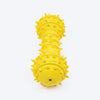 TLC Spiky Dumbbell Squeaky Chew Toy For Dog - Yellow - Heads Up For Tails
