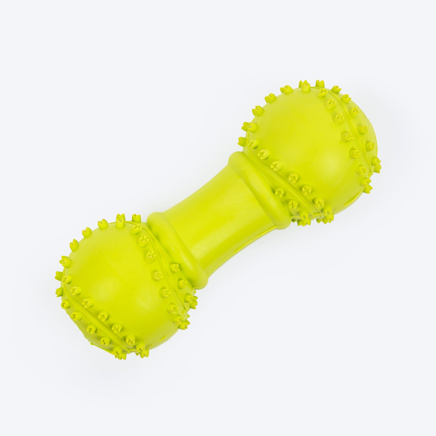 TLC Round Dumbbell Squeaky Chew Toy For Dog - Green - Heads Up For Tails