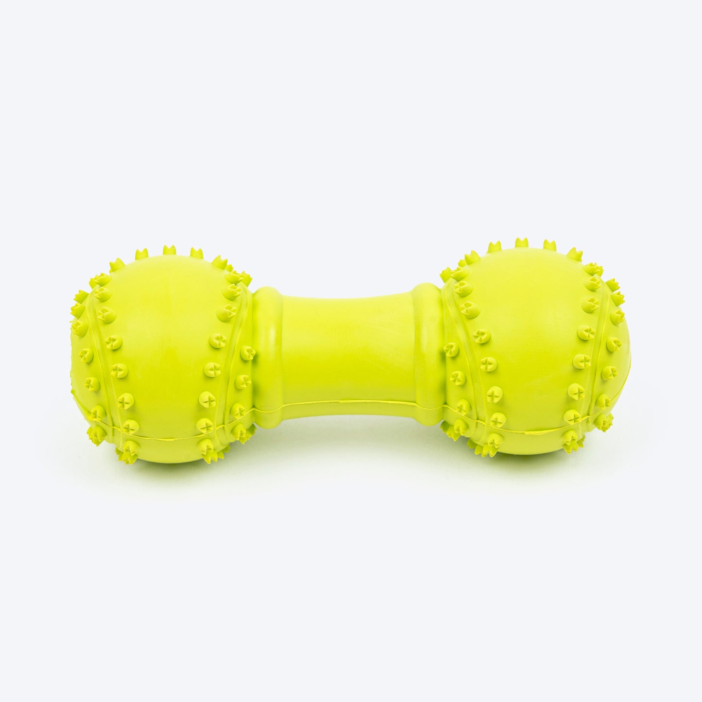 TLC Round Dumbbell Squeaky Chew Toy For Dog - Green - Heads Up For Tails