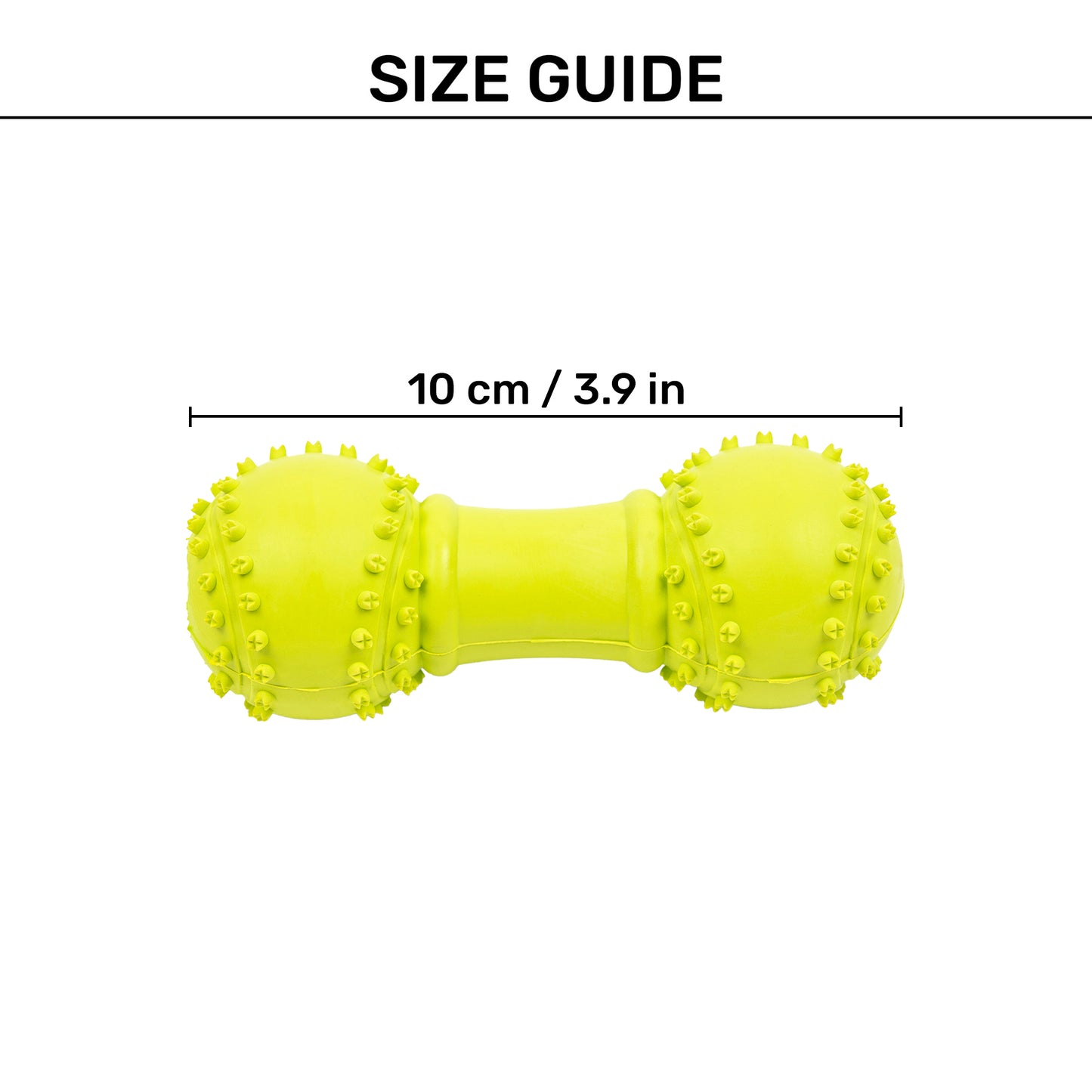 TLC Round Dumbbell Squeaky Chew Toy For Dog - Green - Heads Up For Tails