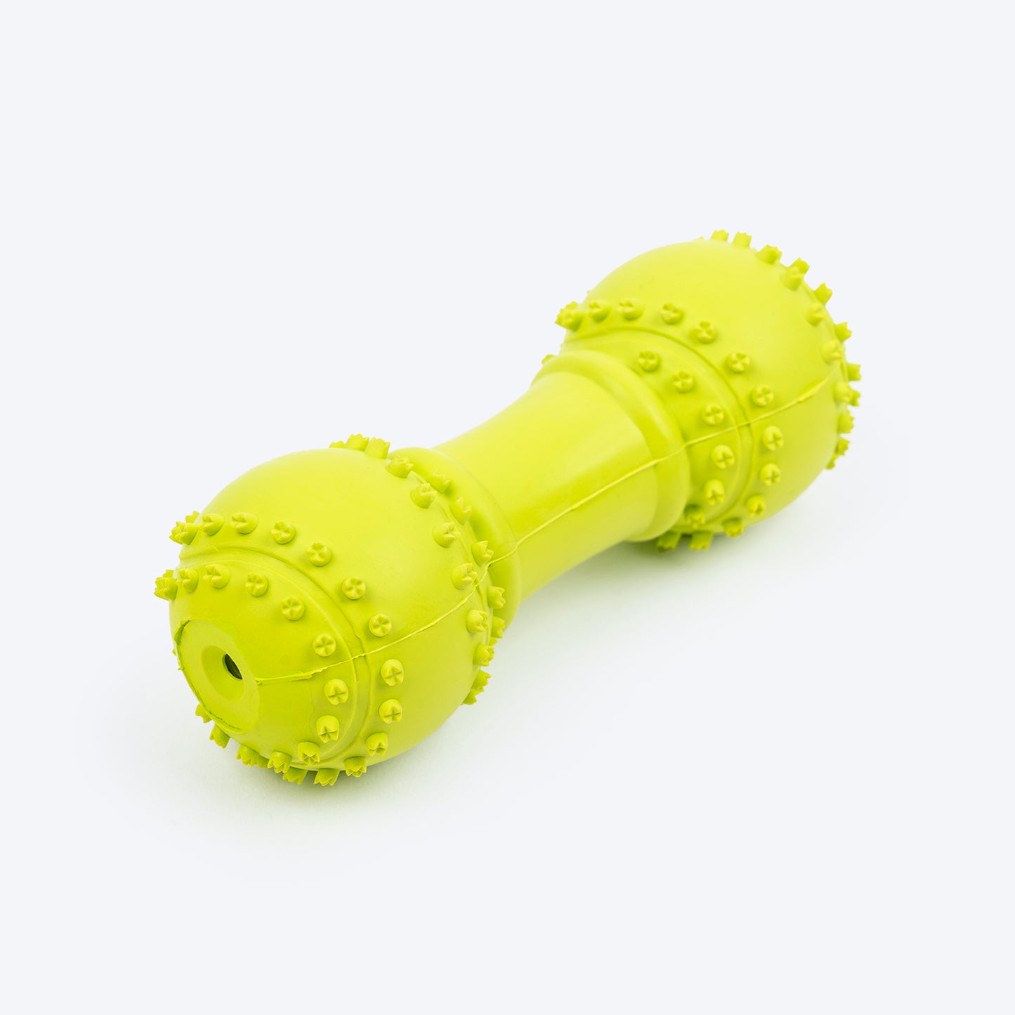 TLC Round Dumbbell Squeaky Chew Toy For Dog - Green - Heads Up For Tails