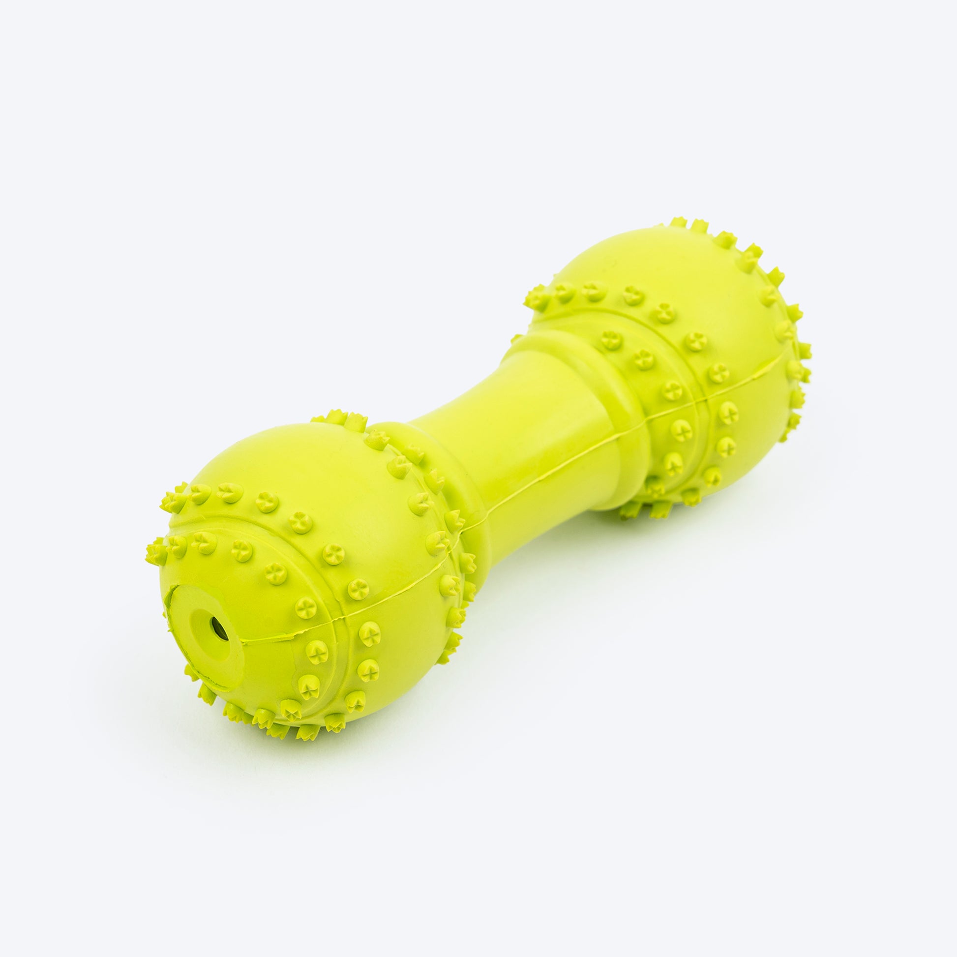 TLC Round Dumbbell Squeaky Chew Toy For Dog - Green - Heads Up For Tails